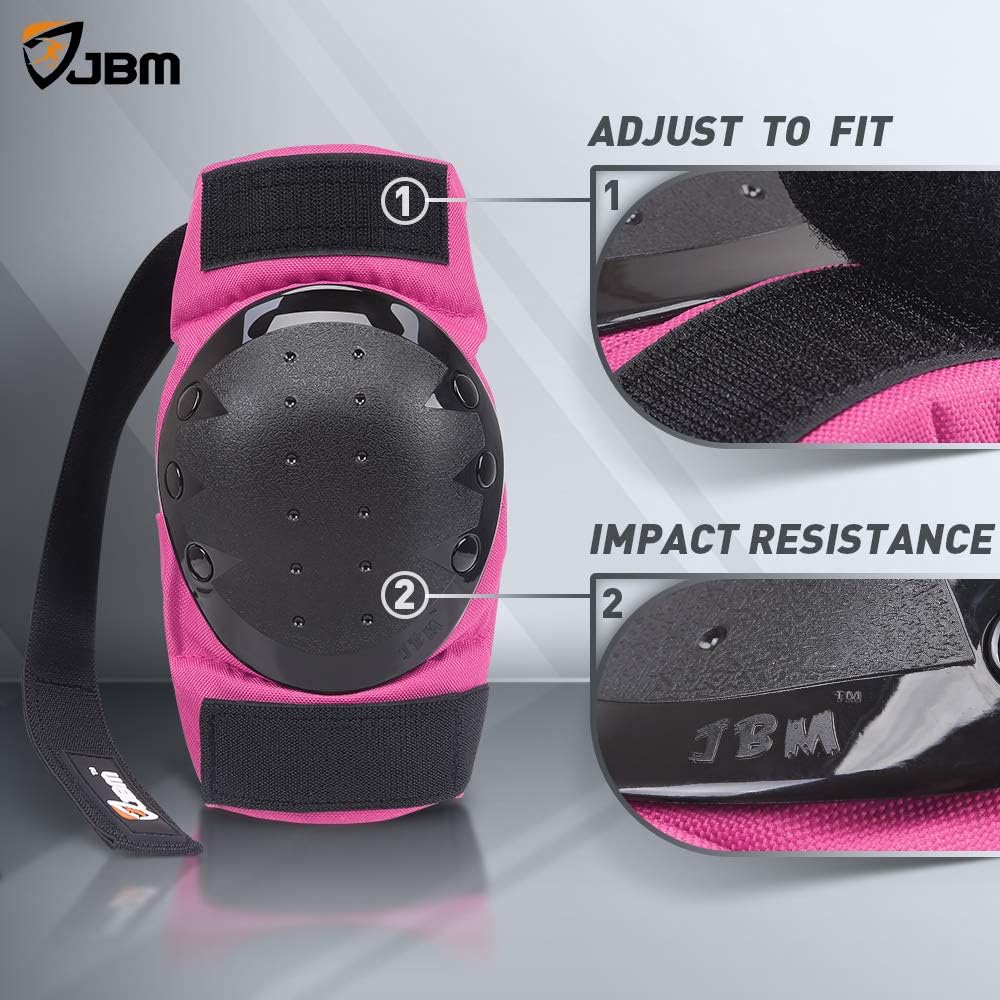 JBM Adult & Kids Knee Pads Elbow Pads and Wrist Guards for Inline Skating, Roller Skating, Skateboarding, Scootering