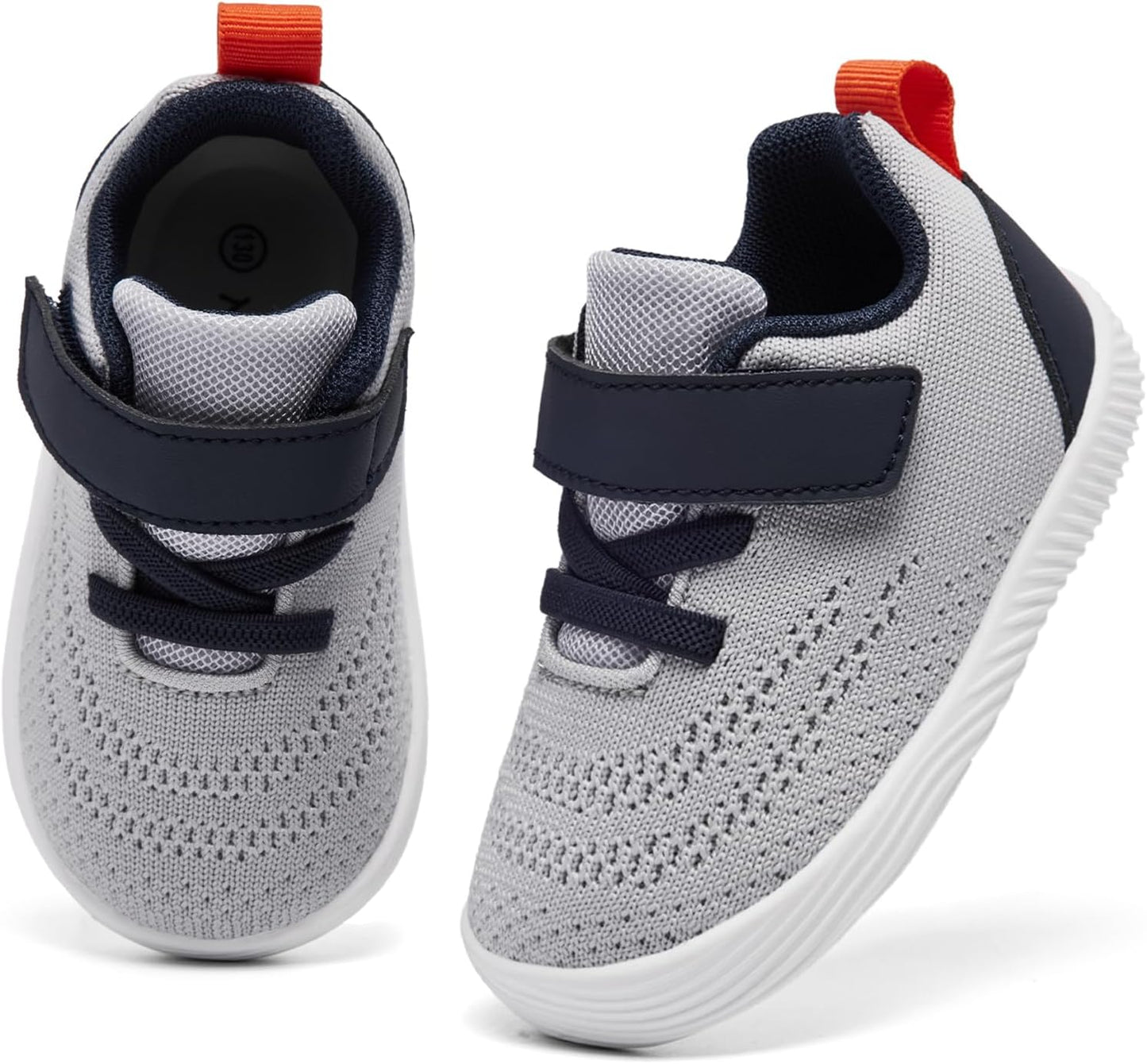 MORENDL Toddler Sneakers Baby Boys & Girls Barefoot Shoes Lightweight Breathable Walking Running Tennis Athletic Sport Shoes