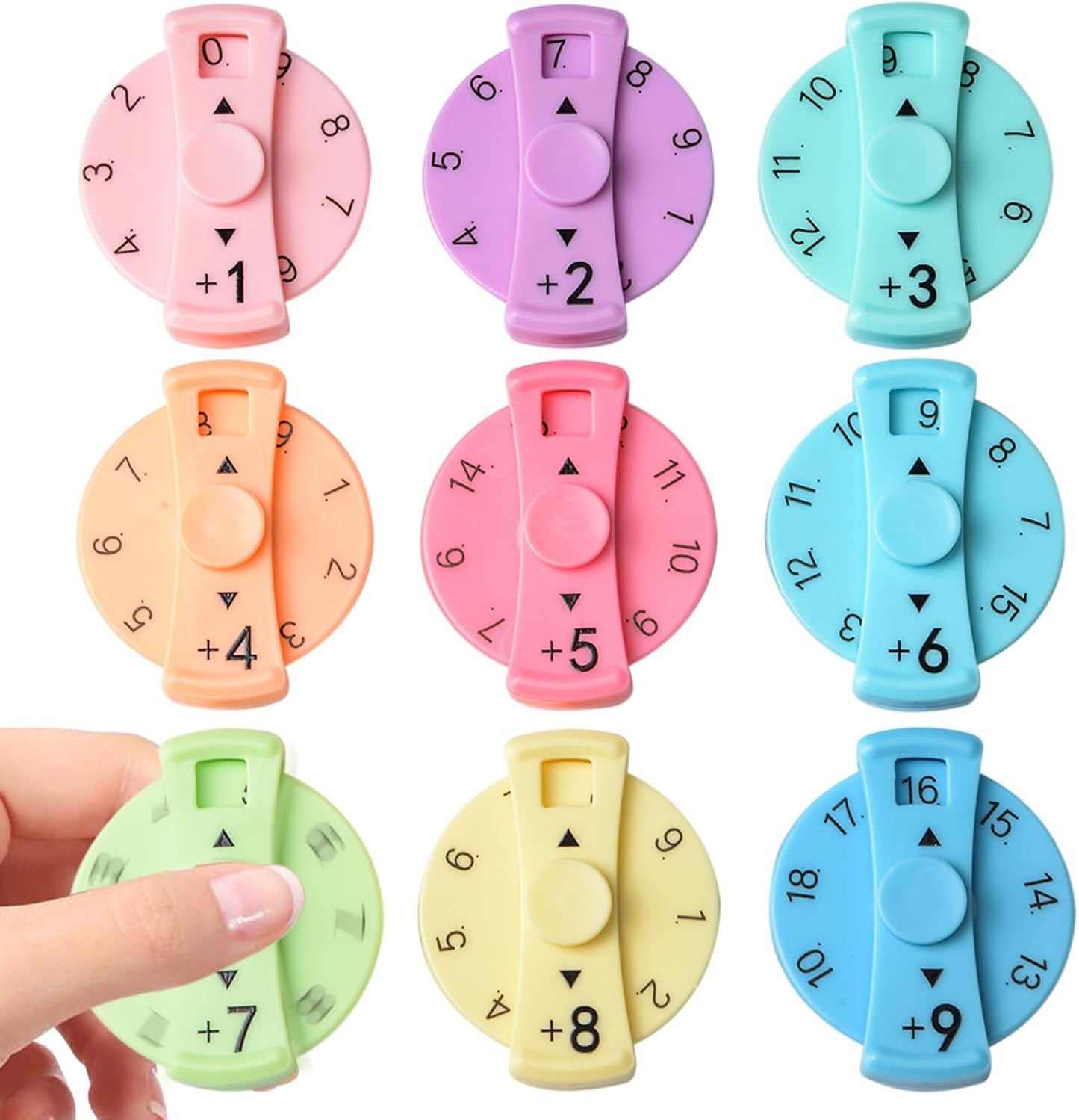 Updated Math Fact Fidget Spinners, Math Facts Fidget Spinners, This is for All The Stimmers - Fidgeters Who are Learning Math, Division and Multiplication on One Fidget (Add Or Subtract 9pcs)