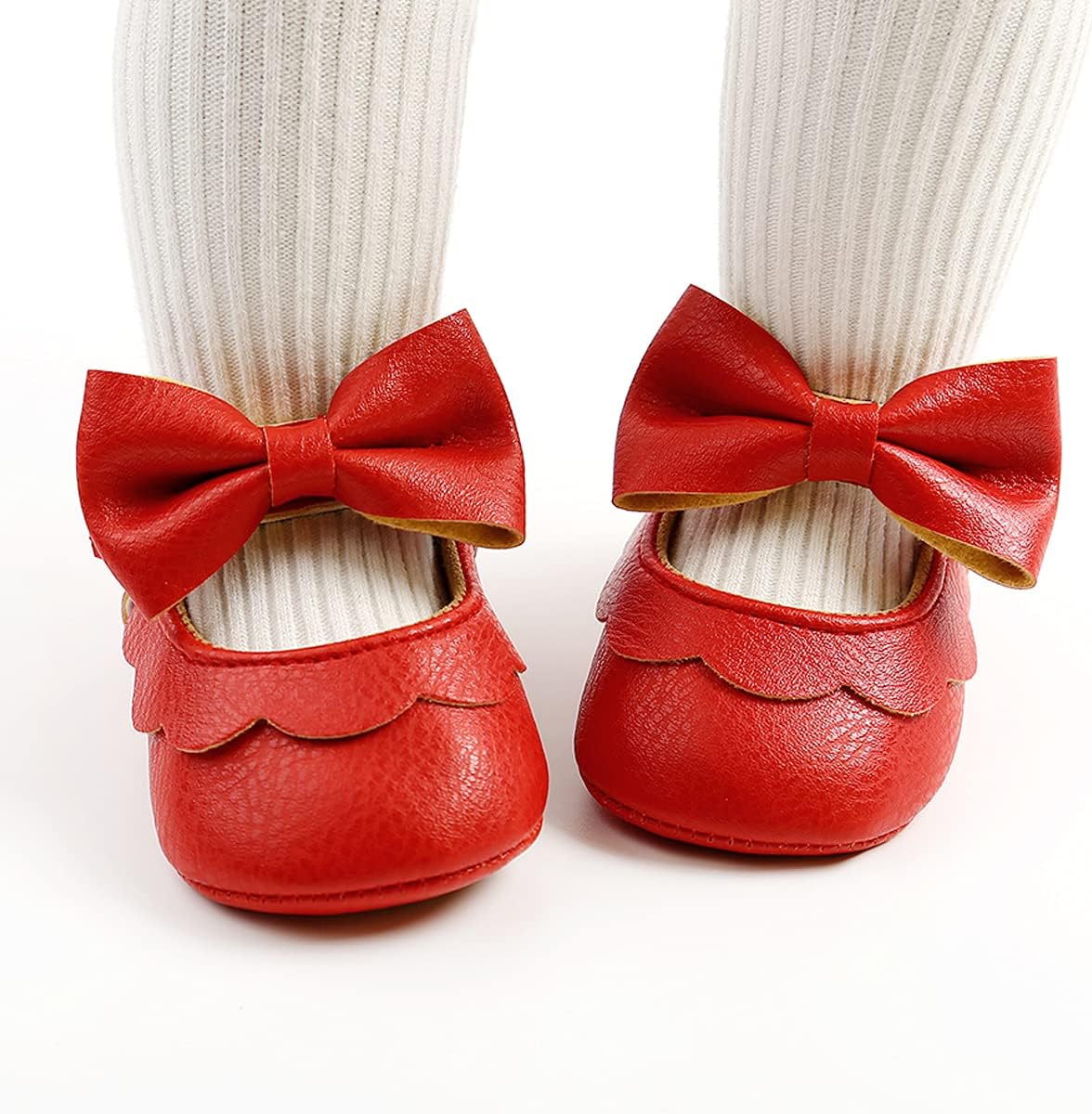 Baby Shoes Mary Jane Flats Non Slip Soft Sole Infant Toddler Sneakers First Walkers Party Christmas Dress Shoes