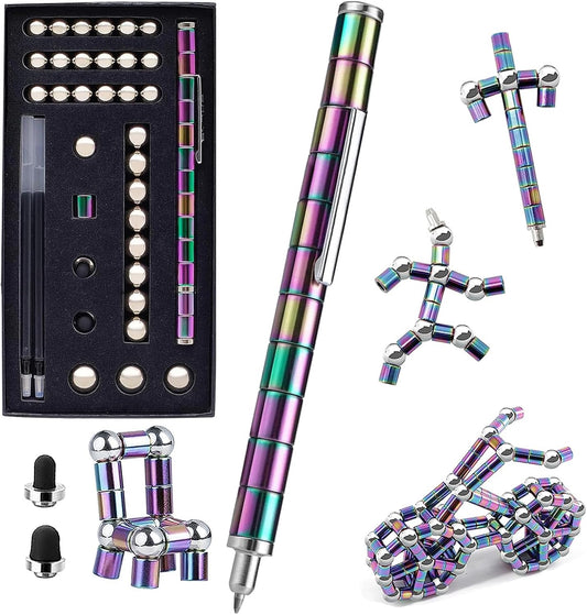 Fidget Pen,Magnetic Pen， Decompression Magnetic Toy Pen，Magnet Pen Fidget Toy Relieve Pressure Novel Toy Gift for Kids or Friends! (Big Color)