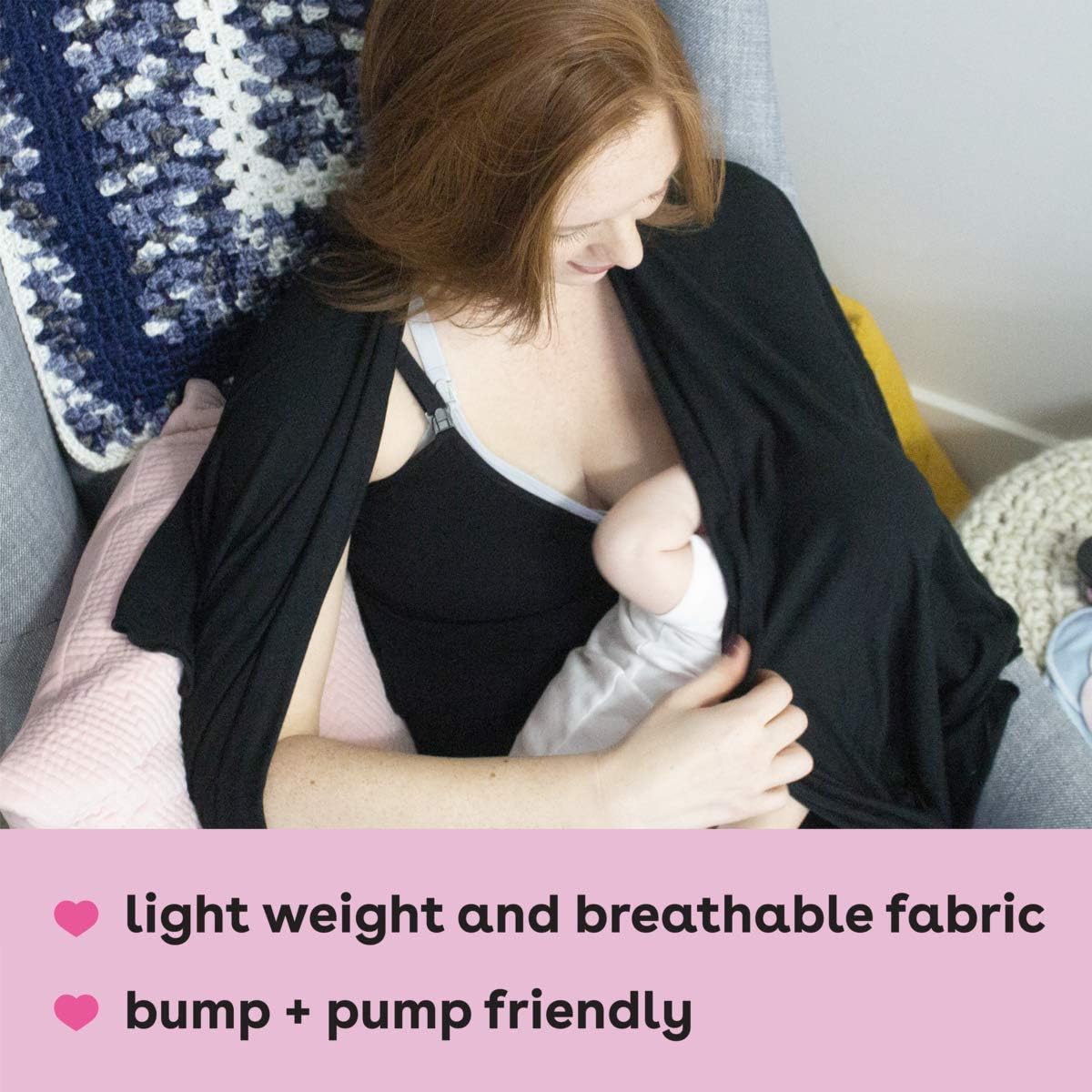 Bamboobies Breastfeeding Shawl - Nursing Cover for Breastfeeding - Ultra-soft