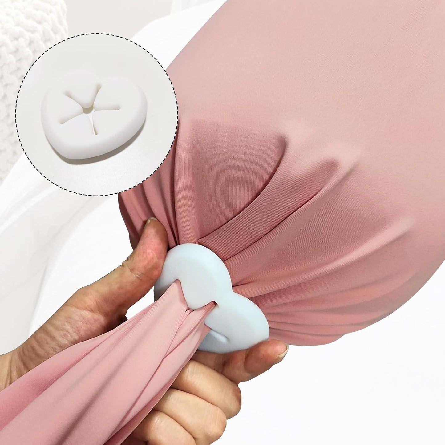The Adjustable Pregnancy Pillows for Sleeping，Pregnancy Pillow Uses a Unique 5-Point Support，Turn Into Every Shaped Pregnant Pillow，Removable Maternity Pillows (Pink, 55IN)