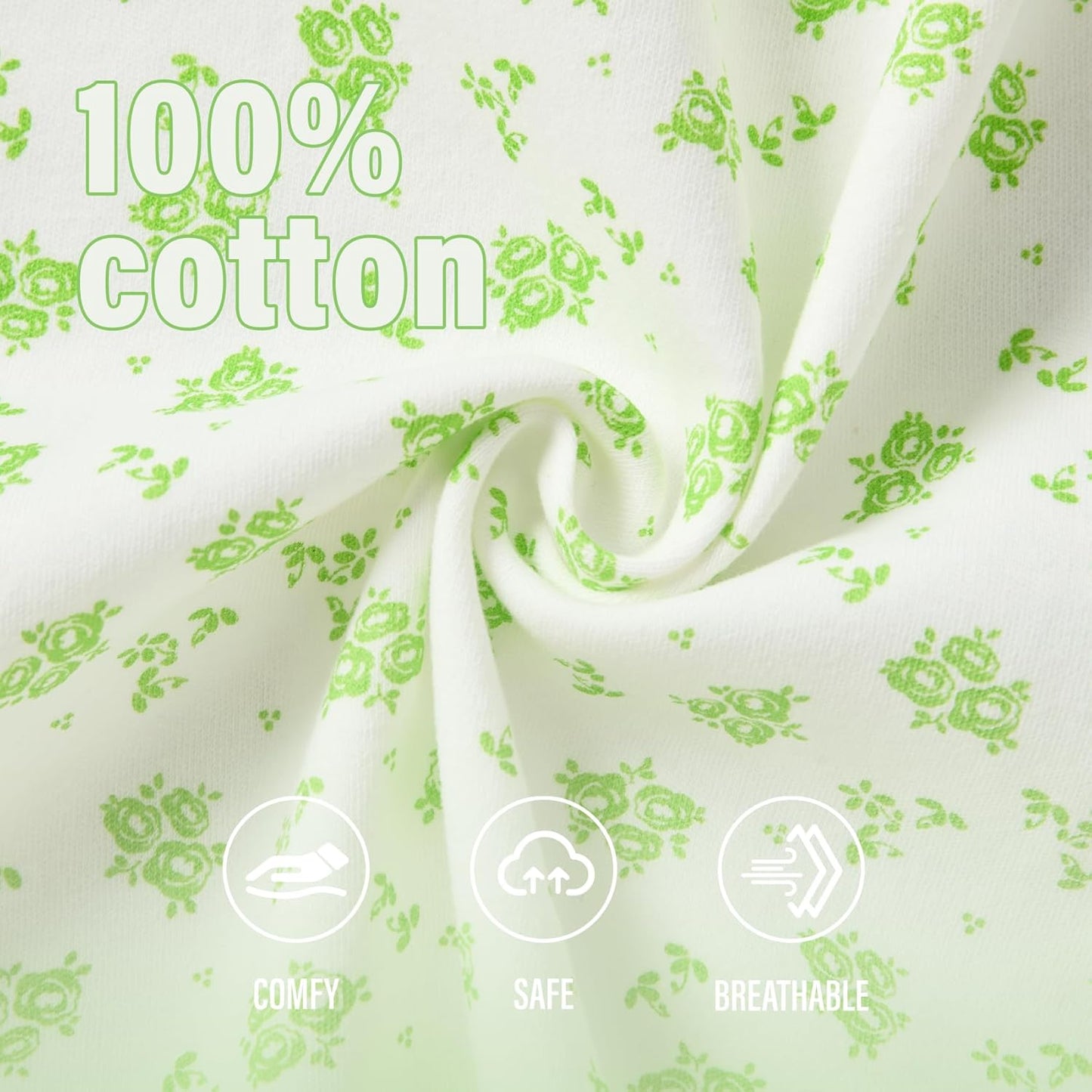 3-pack 100% Cotton Baby Girl Rompers, 0-24 months Ruffle Sleeve Toddler Romper Summer Clothes Set