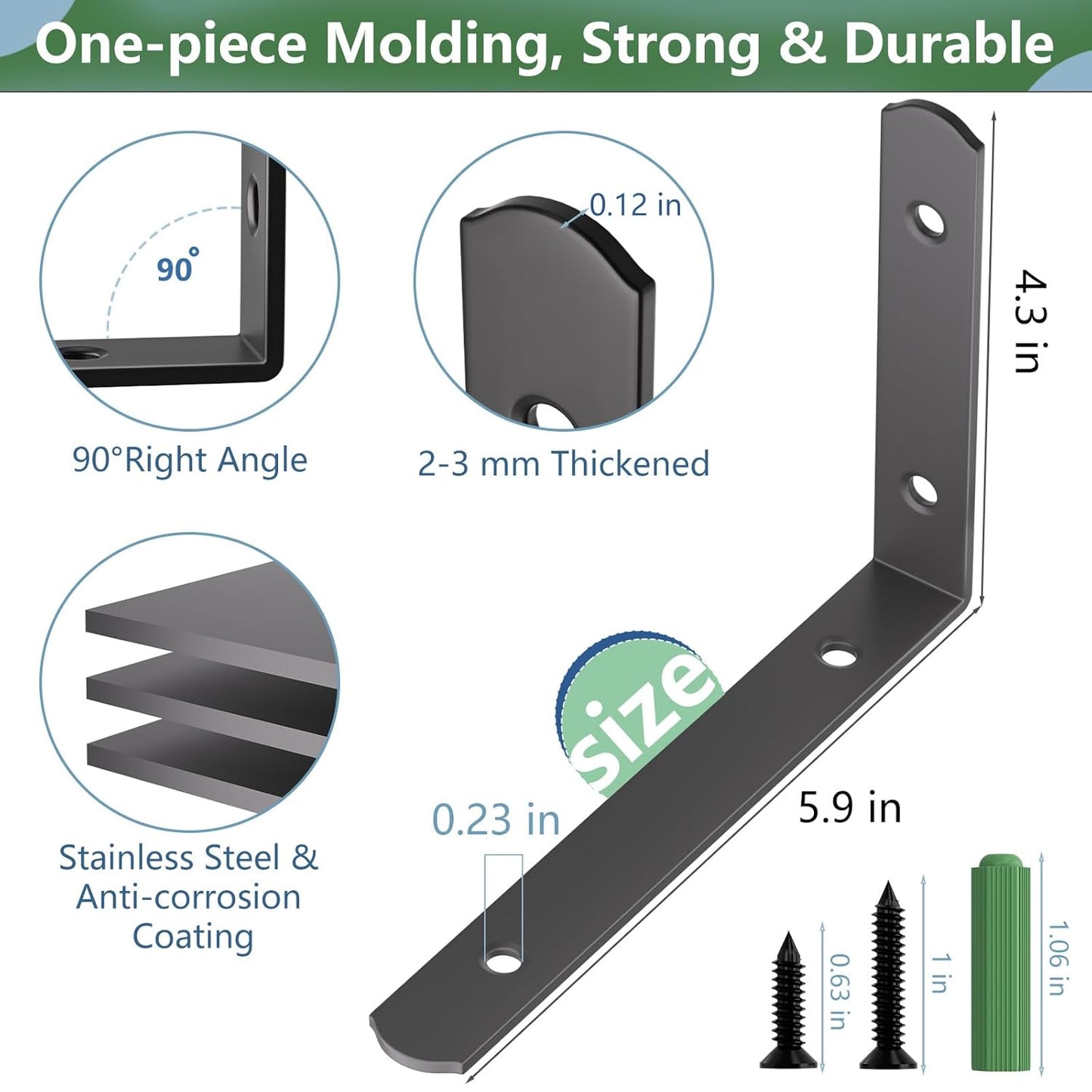 4 Pcs Furniture Anchors, OEH Furniture Anchors for Baby Proofing, No Drilling Furniture Wall Anchor Earthquake Straps, Anti Tip Furniture Straps for Baby Cabinet Dresser to Prevent Falling, Large