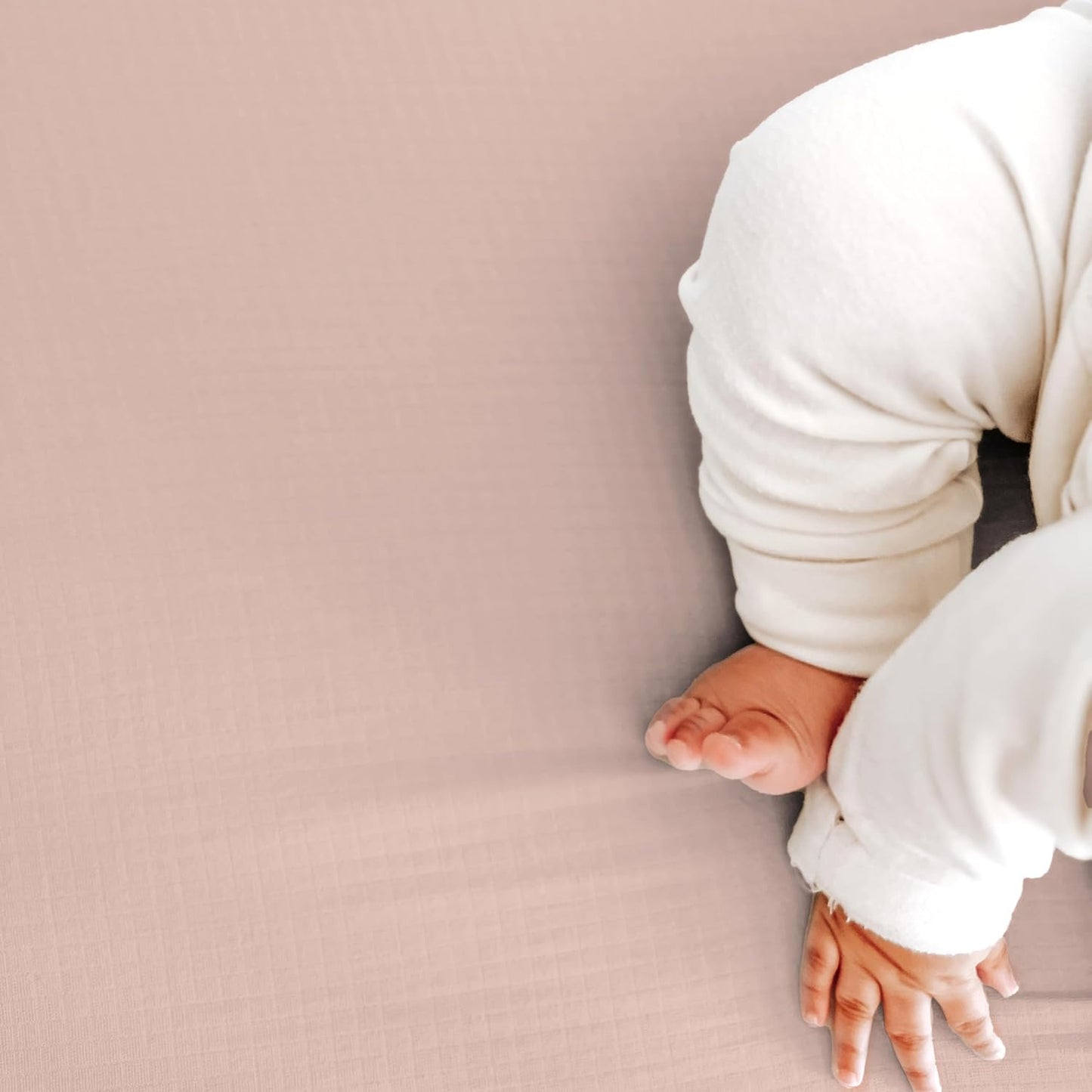 Newton Baby Mini Crib Sheets (2-Pack) | Organic Muslin Cotton, Ultra Breathable & Soft Baby Sheets, Machine Washable Baby Mattress Sheets, Fits Any Mini Sized Crib 24" x 38", Clay