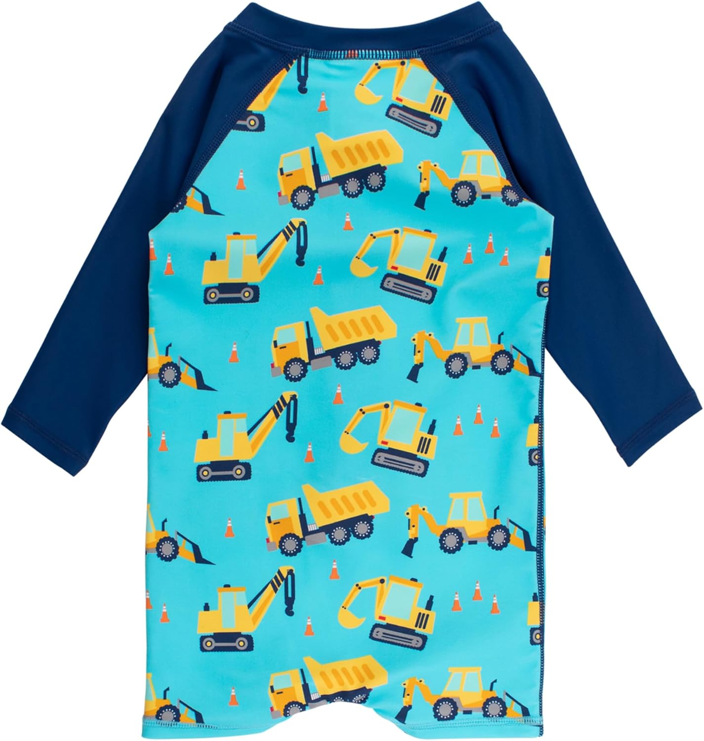 RUGGEDBUTTS Baby/Toddler Boy Swimsuit, One Piece Zipper Rash Guard Sunsuit with UPF 50+ Sun Protection