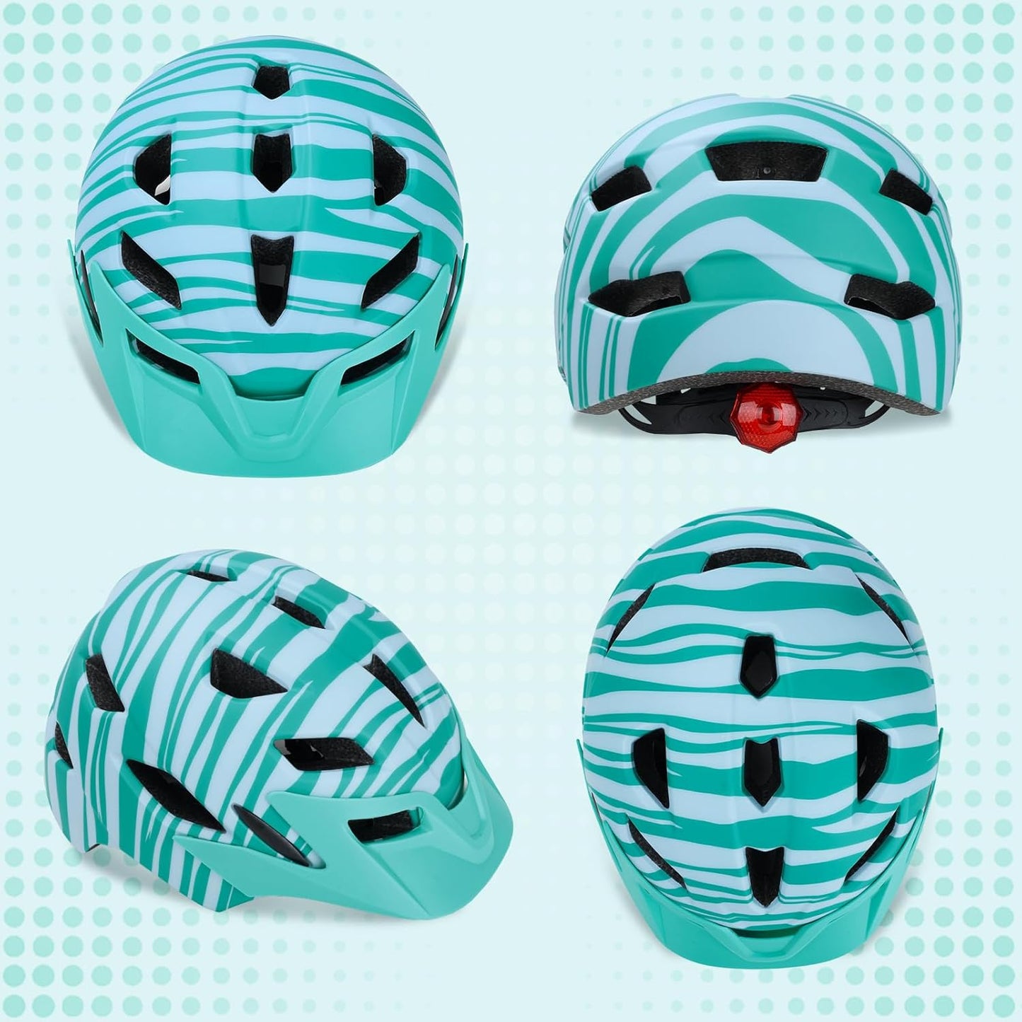 Adjustable Toddler Helmet, Kids Bike Helmets for Boys Girls 3-5/4-6/5-8 Years, Protective Gear Set for Bicycling/Skateboarding/Rollerblading/Scootering