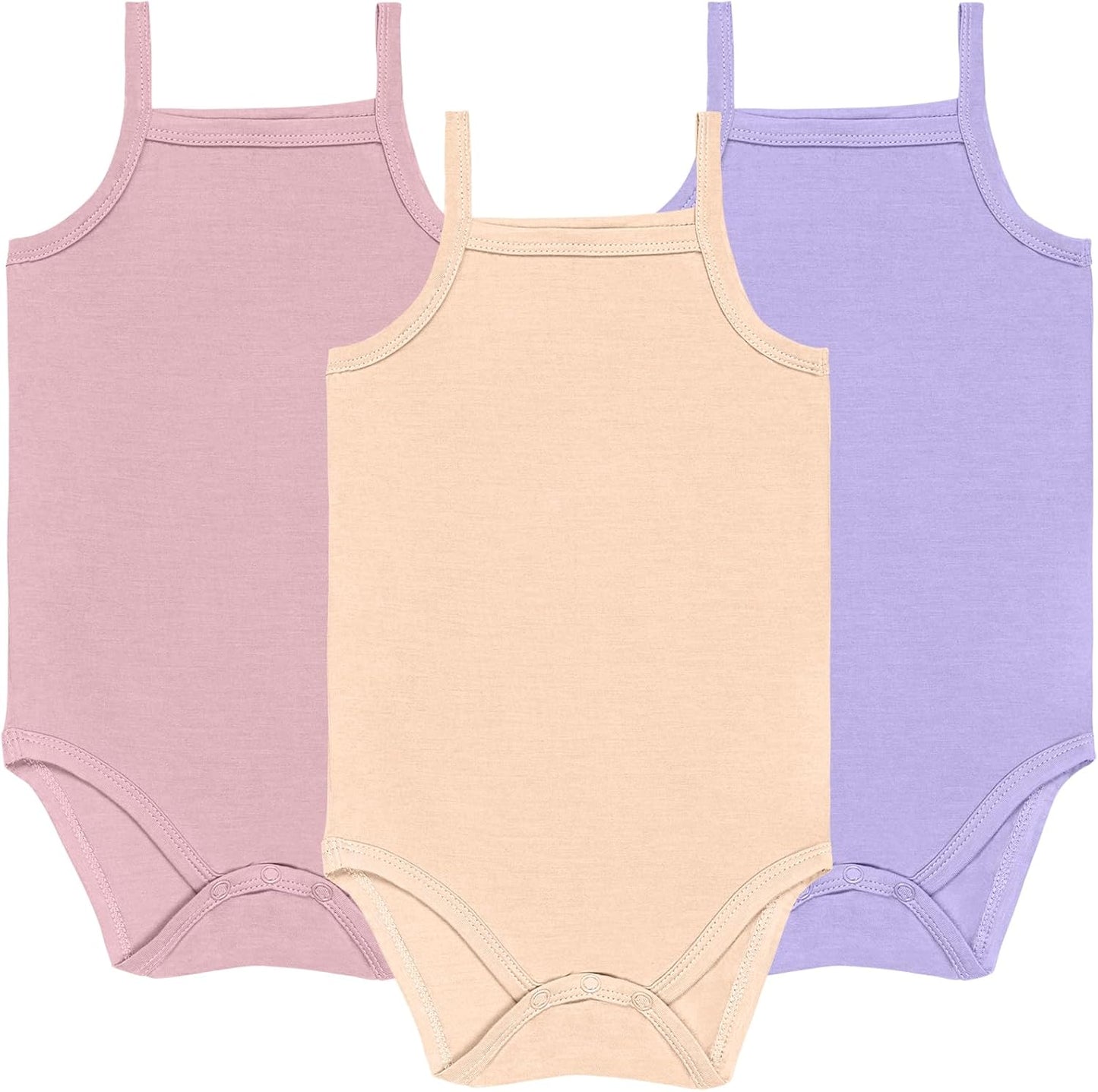 GUISBY Rayon Made from Bamboo Undershirt boy Girl Bodysuit for baby 3-Packs