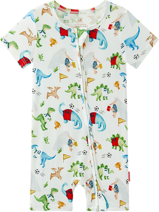 Baby Boys Bamboo Viscose Short Sleeve Romper Soft Comfy Infant Summer Jumpsuit