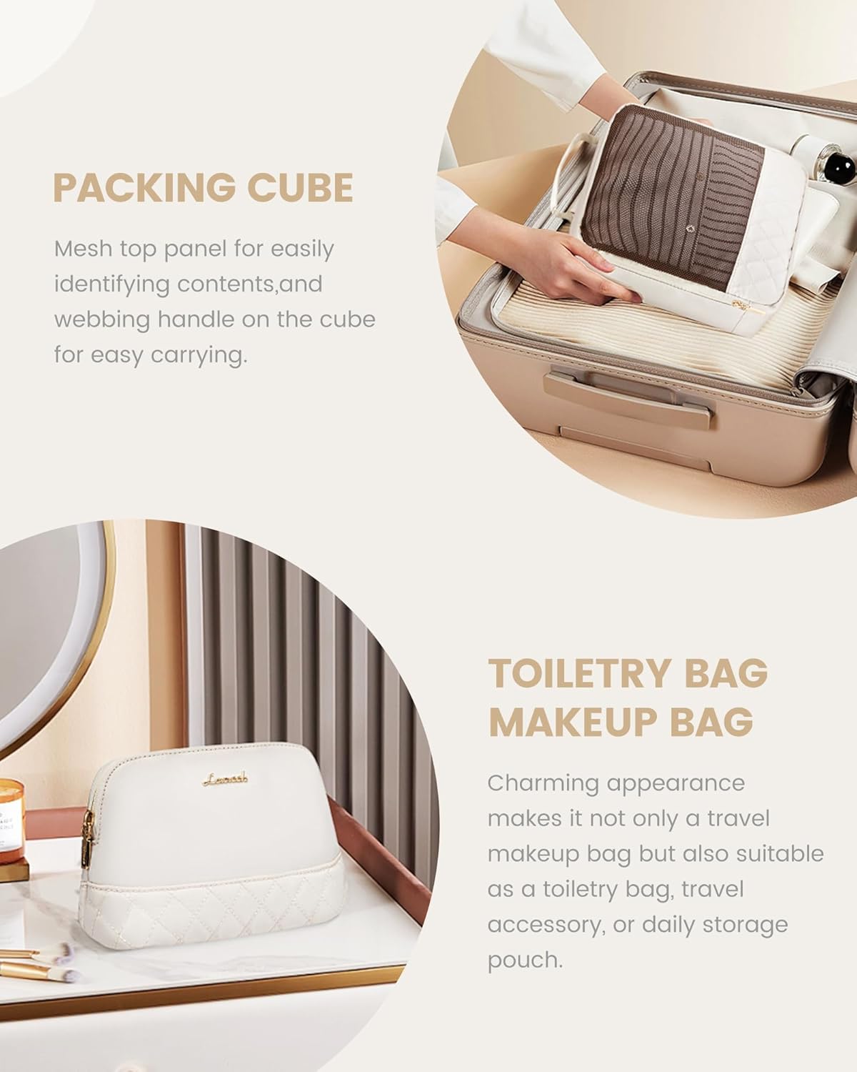 LOVEVOOK Travel Bag,Weekender Bag for Women Travel Duffle Bag with Shoe Compartment,Carry on Overnight Bag with Wet Pocket,Gym Yoga Duffel Bag,Hospital Bags for Labor and Delivery,3 Pcs Set