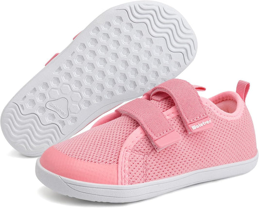 WateLves Toddler Little Kids Wide Barefoot Shoes The First Walking Shoes Girls Boys Breathable Zero Drop Minimalist Sneakers with Wide Toe Box Natural to Grow