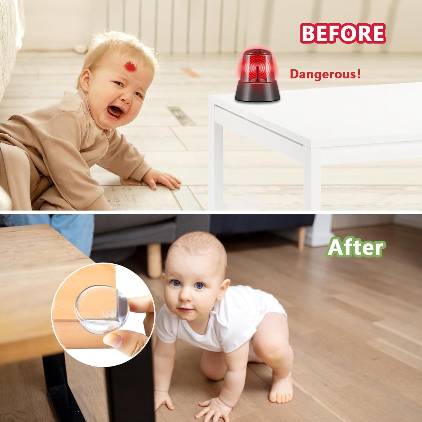 8 Pack Corner Protector Baby, Table Corners, Clear Table Protectors for Furniture, Round Corner Guards, Safety Corner Protectors, Furniture Corner & Edge Safety Bumpers,Baby Proofing