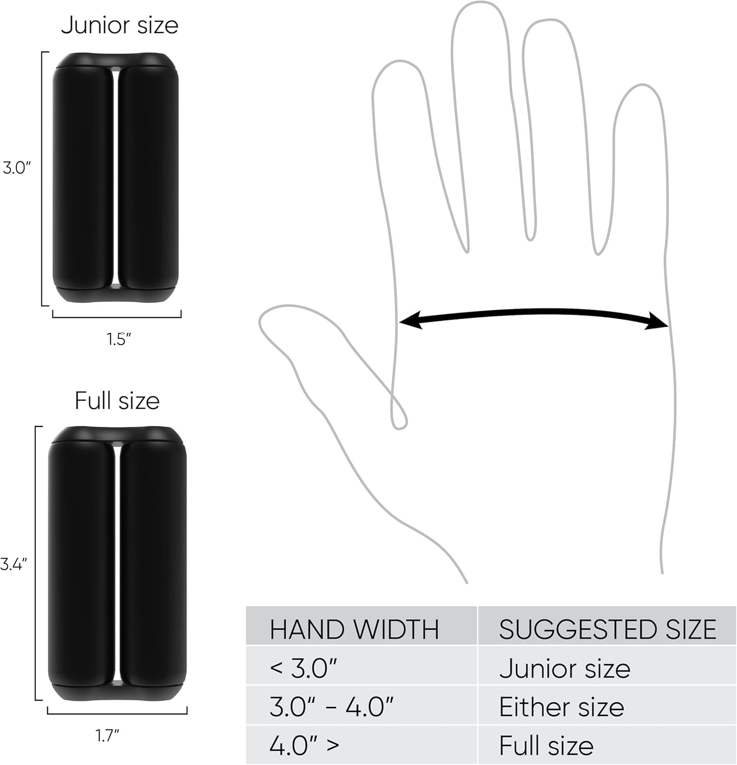 ONO Roller - Handheld Fidget Toy for Adults | Help Relieve Stress, Anxiety, Tension | Promotes Focus, Clarity | Compact, Portable Design (Junior Size/Aluminum, Black)