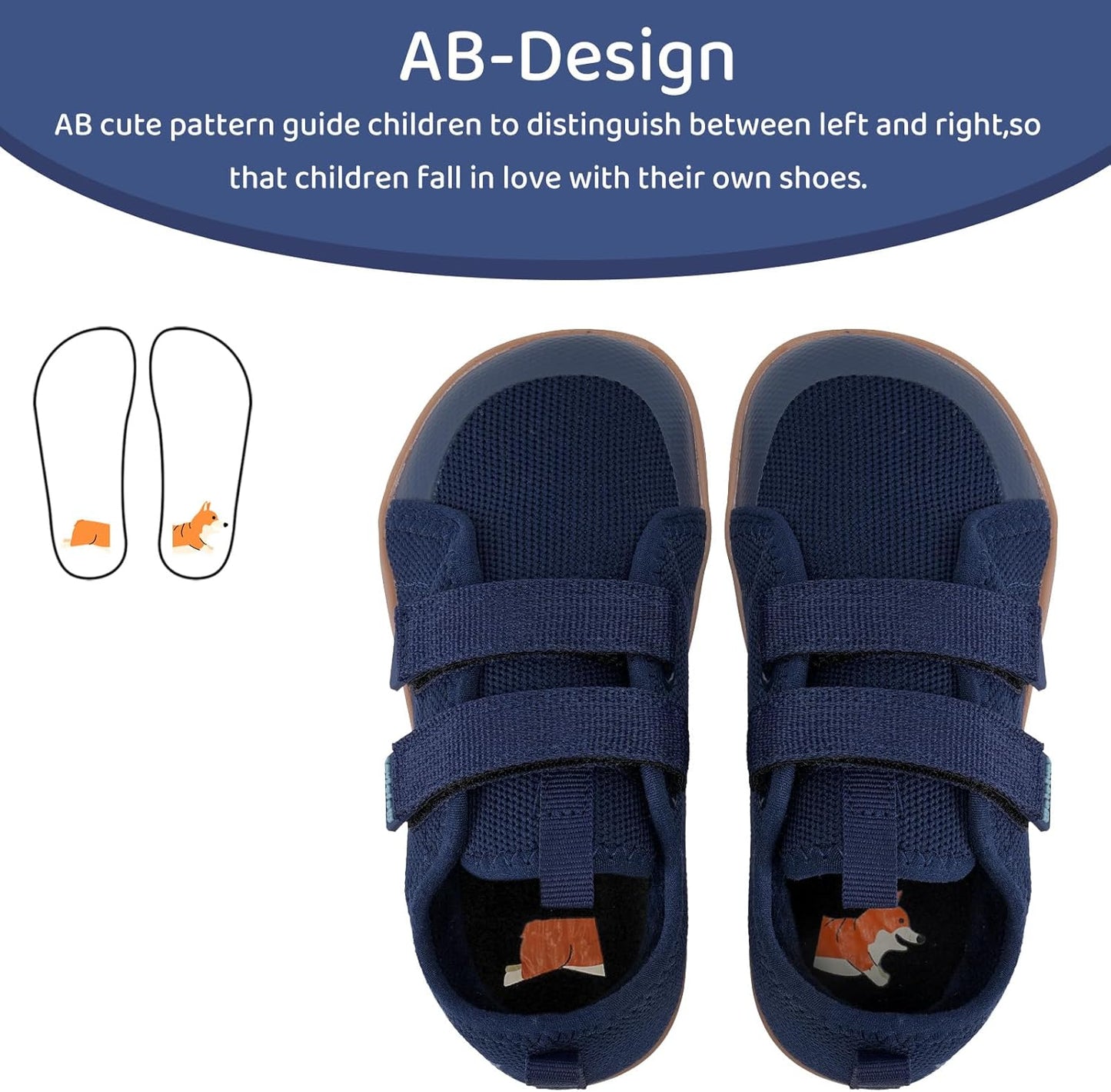 WateLves Toddler Little Kids Wide Barefoot Shoes The First Walking Shoes Girls Boys Breathable Zero Drop Minimalist Sneakers with Wide Toe Box Natural to Grow