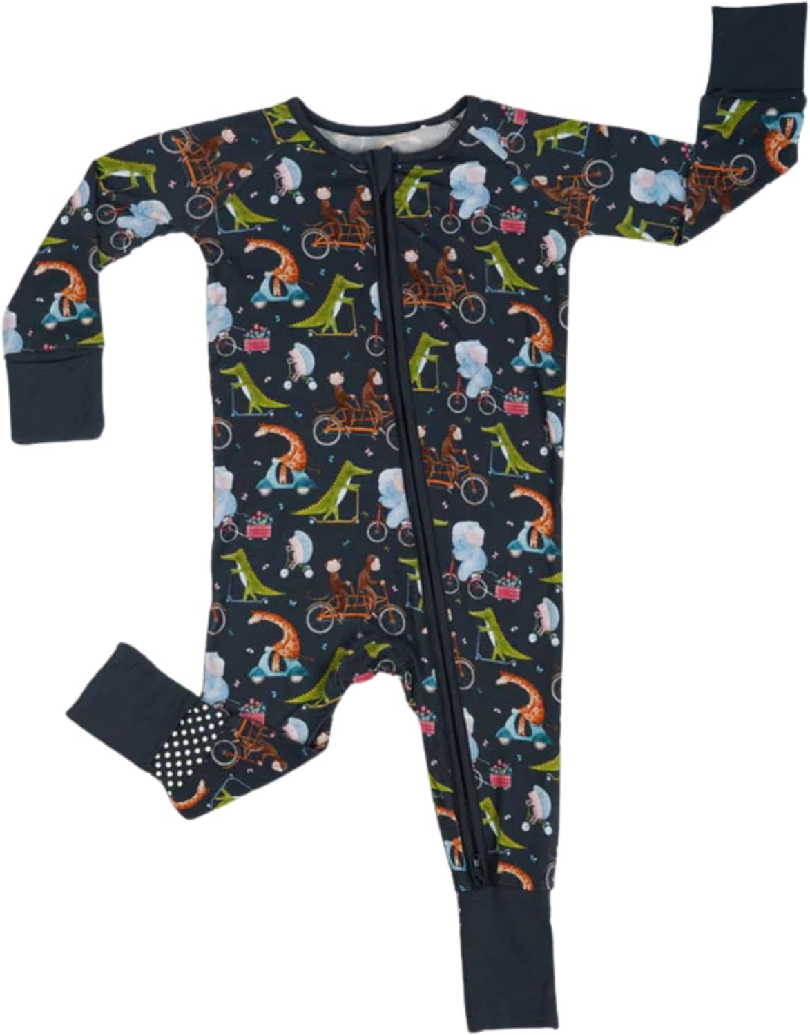 Baby Romper Long Sleeves for 3-24 Month Boys & Girls | 95% Bamboo Viscose Baby Rompers Two-Way Zipper Onesie