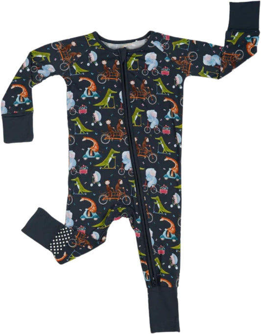 Baby Romper Long Sleeves for 3-24 Month Boys & Girls | 95% Bamboo Viscose Baby Rompers Two-Way Zipper Onesie