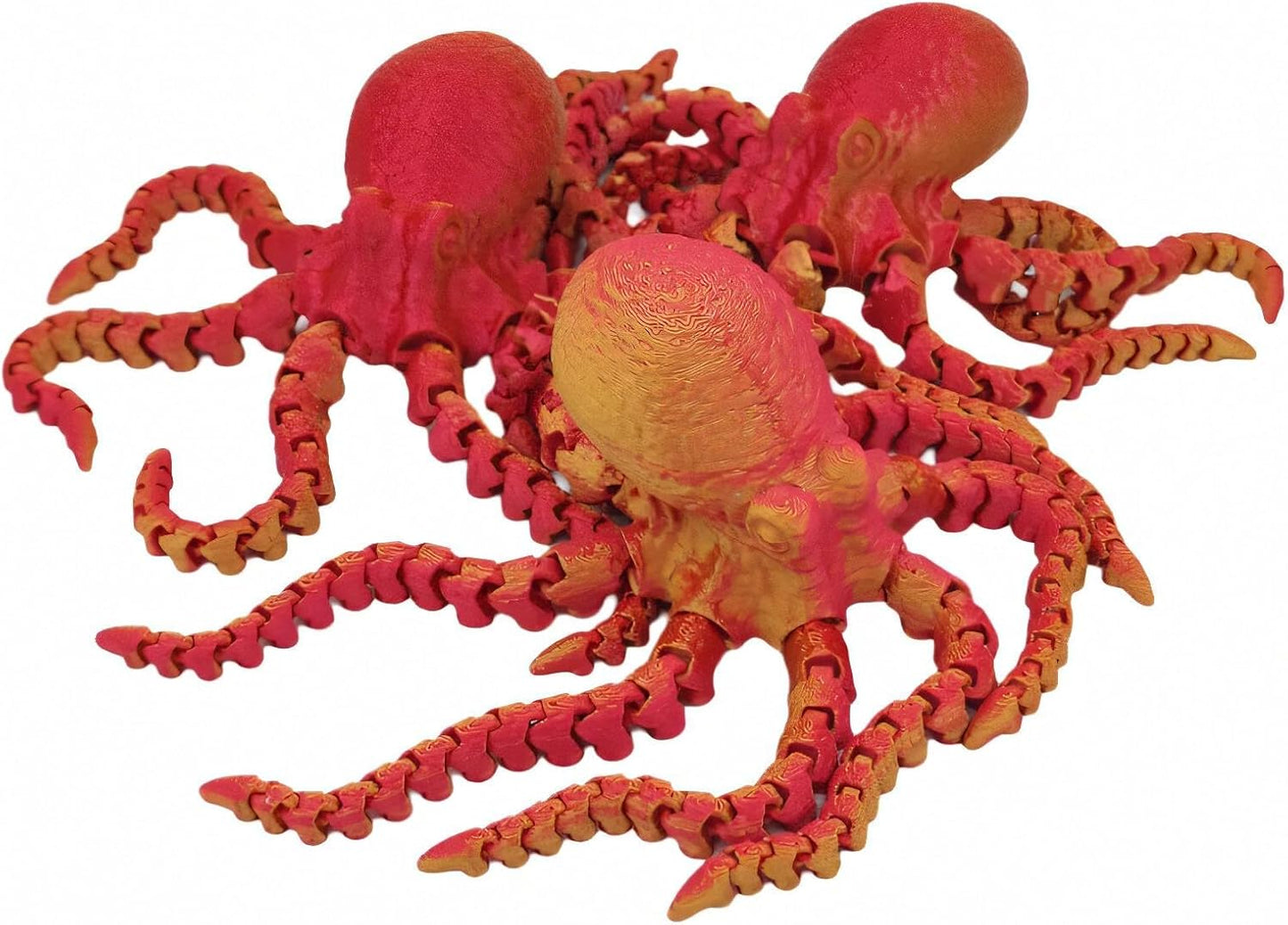 Full Articulated Octopus Crystal Octopus with Octopus Egg 3D Printed Octopus Toy in Egg,Home Office Decor Flexible Joints Home Decor Executive Desk Toys,DIY Creative Ornament Toys Home Gifts