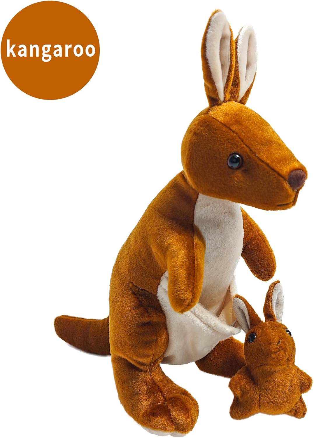Kangaroo Stuffed Animal Toys, Standing Kangaroo Doll with Plush Toys of Joey, for Boys Girls Birthdays Halloween Gifts-13’’