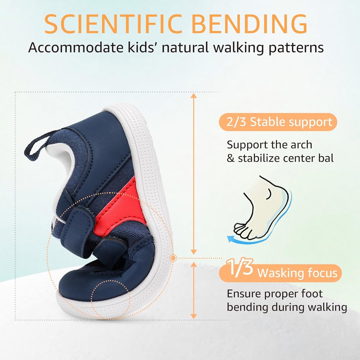 Toddler Wide Toe Box Barefoot Shoes Boys Girls Sneakers Zero Drop Kid Tennis Running Shoes Lightweight Non-Slip Comfortable Infant First Walking Shoe Outdoor Activities School