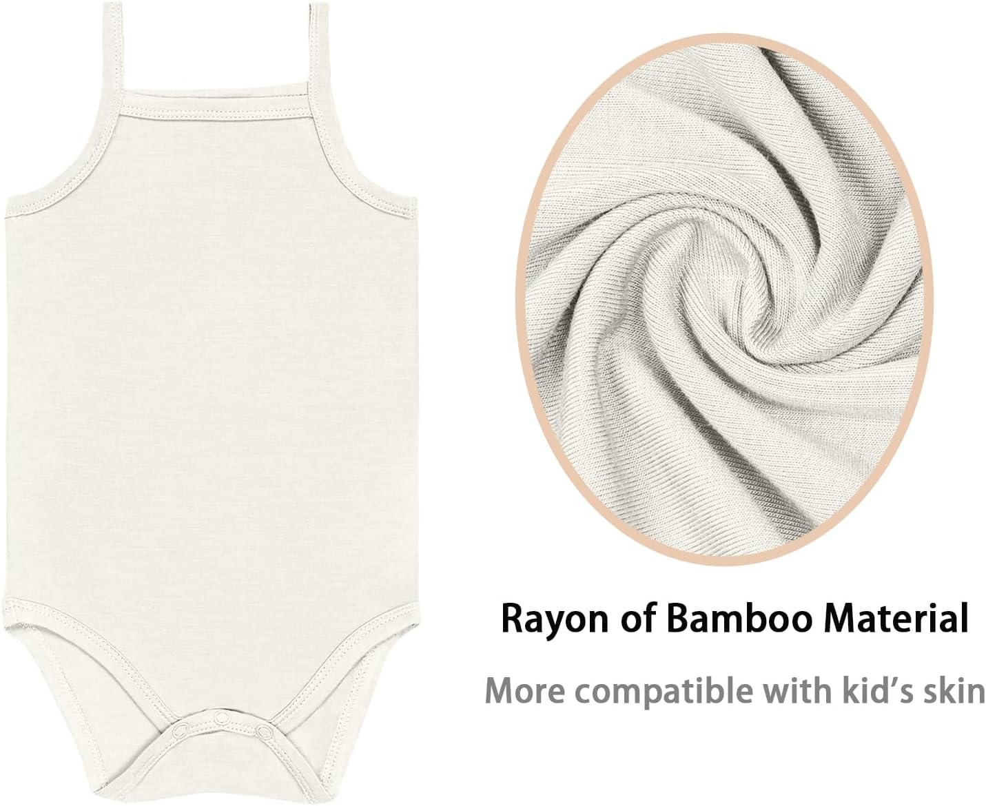 GUISBY Rayon Made from Bamboo Undershirt boy Girl Bodysuit for baby 3-Packs