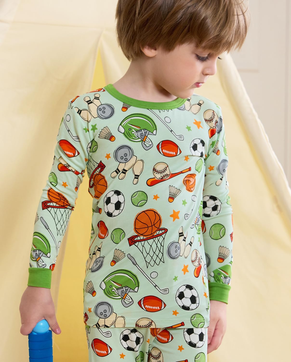 Bamboo Viscose Toddler Pajamas Boys Girls Baby 12M-8Y Pjs Sets Kids 2pcs Snug fit Long-Sleeve Sleepwear