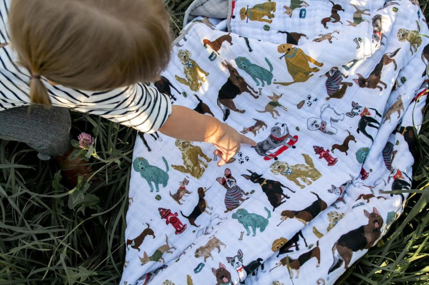 Little Unicorn Original Premium Cotton Quilt | Multi-Layered & Extra-Soft Muslin Fabric |for Babies & Toddlers (Woof)