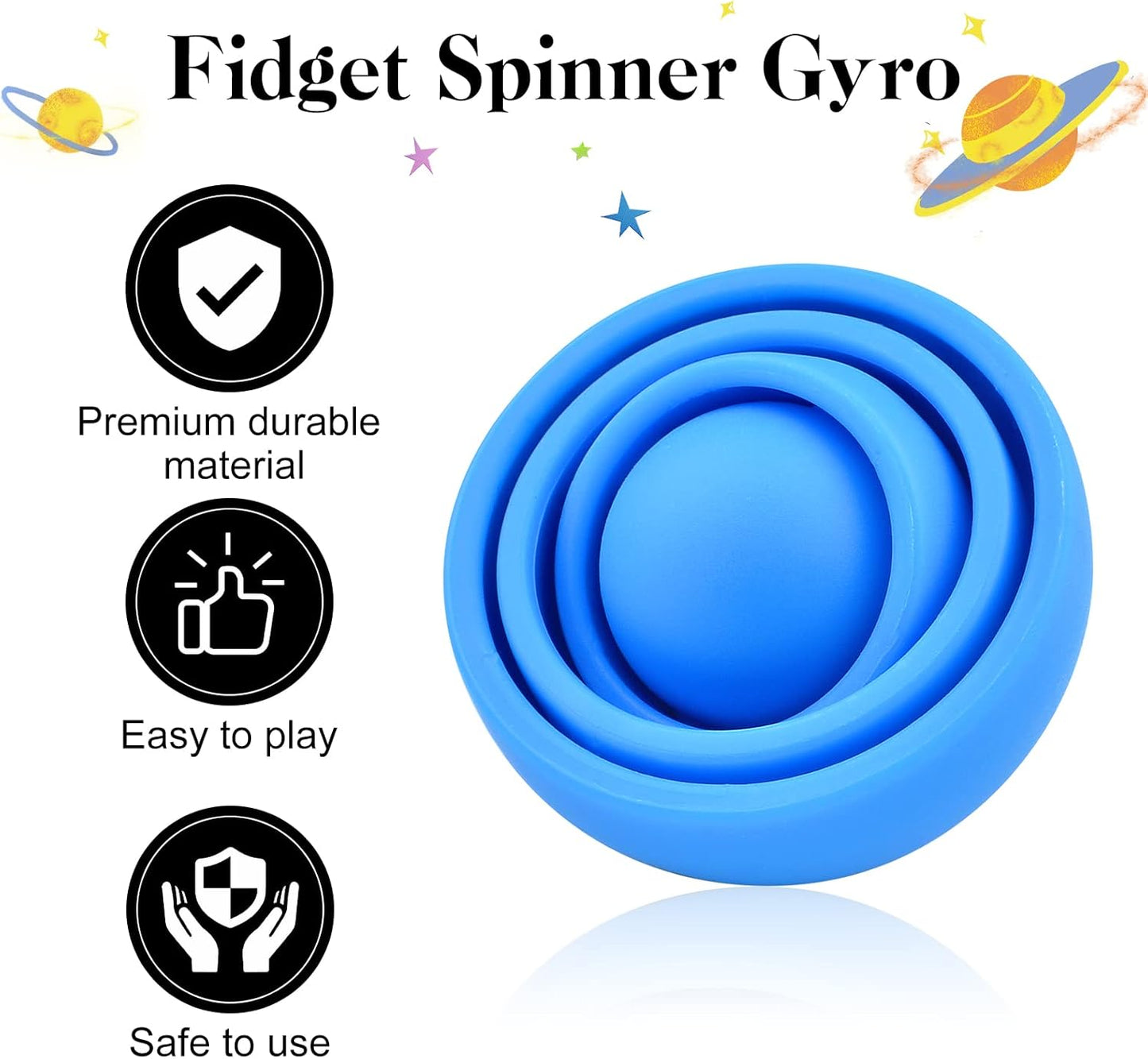 Fidget Toy Adults 2PC, Fidget Spinner Sensory Toys for Kids with Autism, Cool Gadgets Gifts for Boys Girls Teens Kids, Quiet Office Desk Toy ADHD Stress Relief Finger Toy