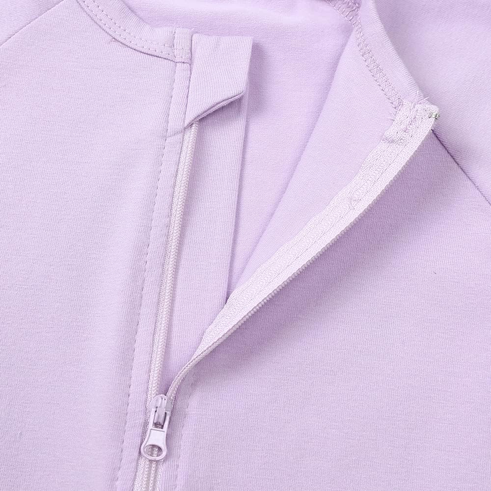 Feidoog Baby Boys 2Pack Rompers Summer Short Sleeve 2 Way Zipper One-Piece Romper Jumpsuit Sleep and Play