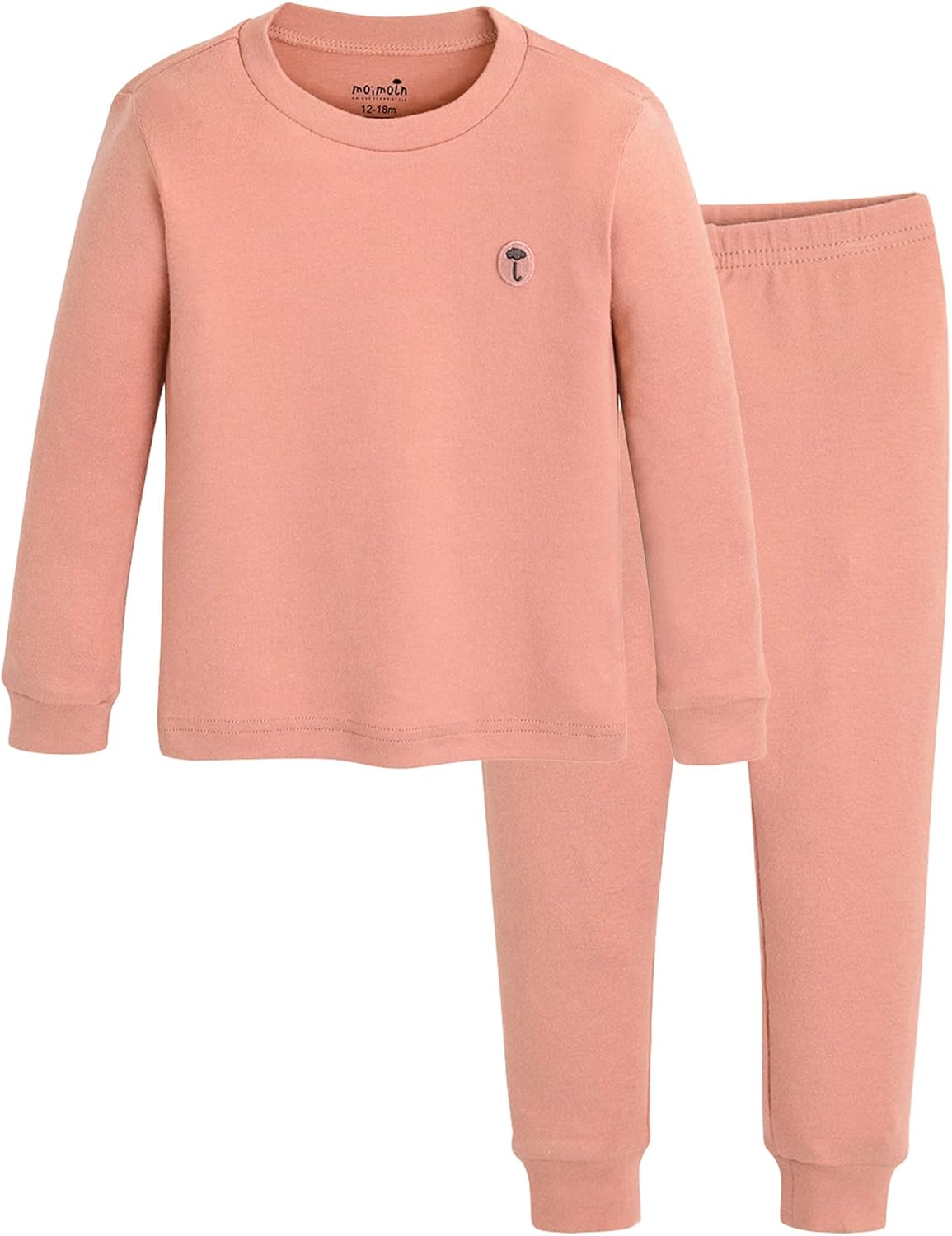 moimoln 6M-8Y Modal Cotton Solid Soft Breathable Baby Toddler Boys Girls Snug fit Pjs Long Sleeve Pajamas Set Sleepwear Daily