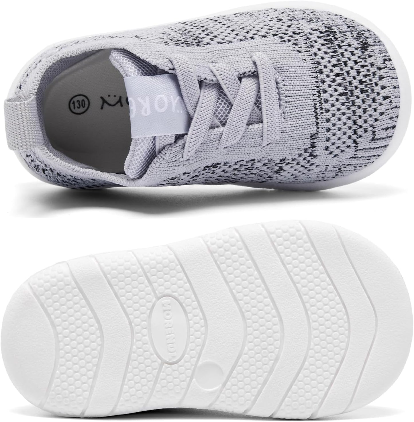 MORENDL Toddler Shoes Baby Walking Sock Shoes Infant Sneakers 0-4 Years Boy Girl Barefoot Tennis Shoe Non-Slip Brethable