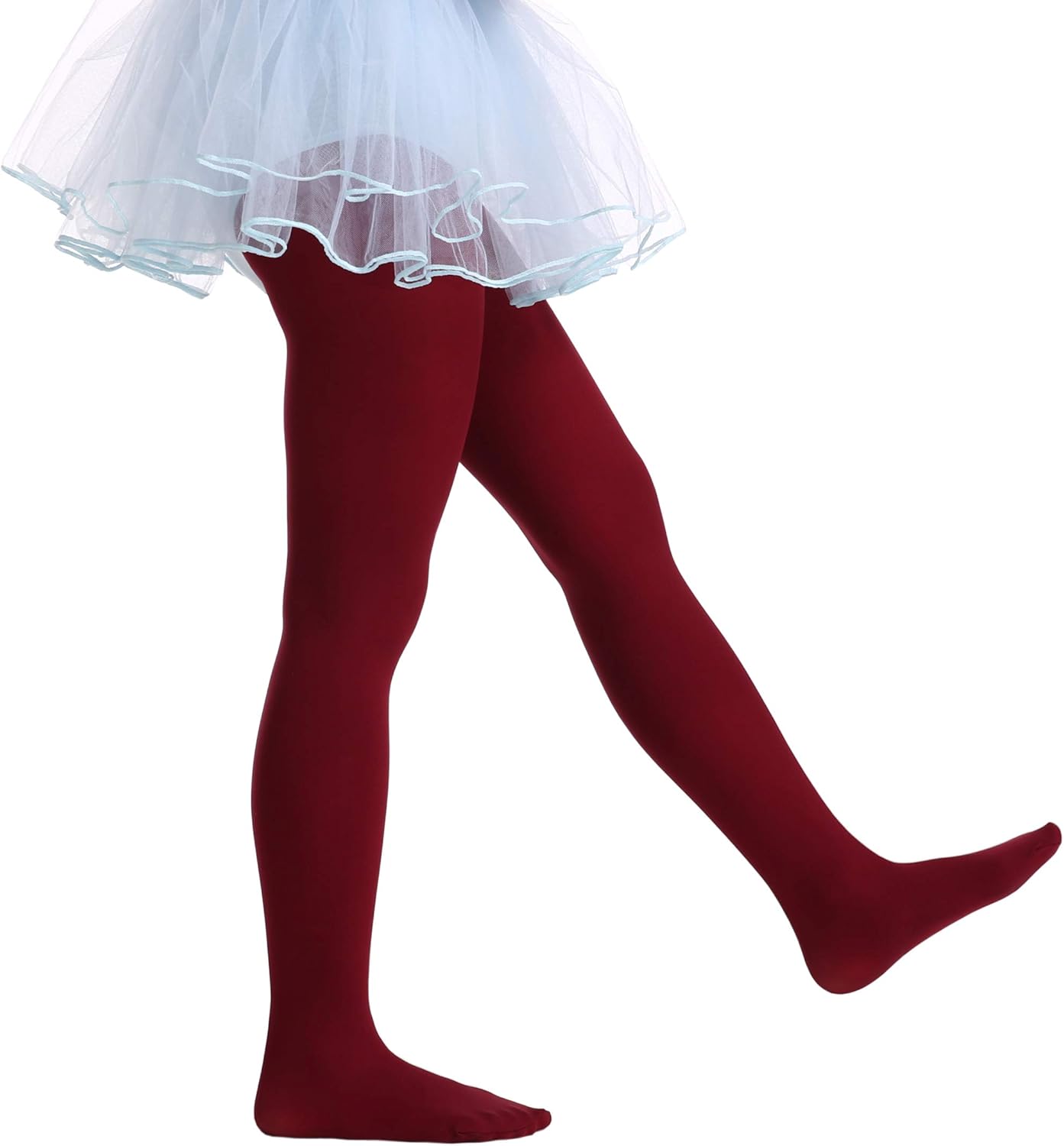 EVERSWE Girls Semi Opaque Footed Tights, Microfiber Tights