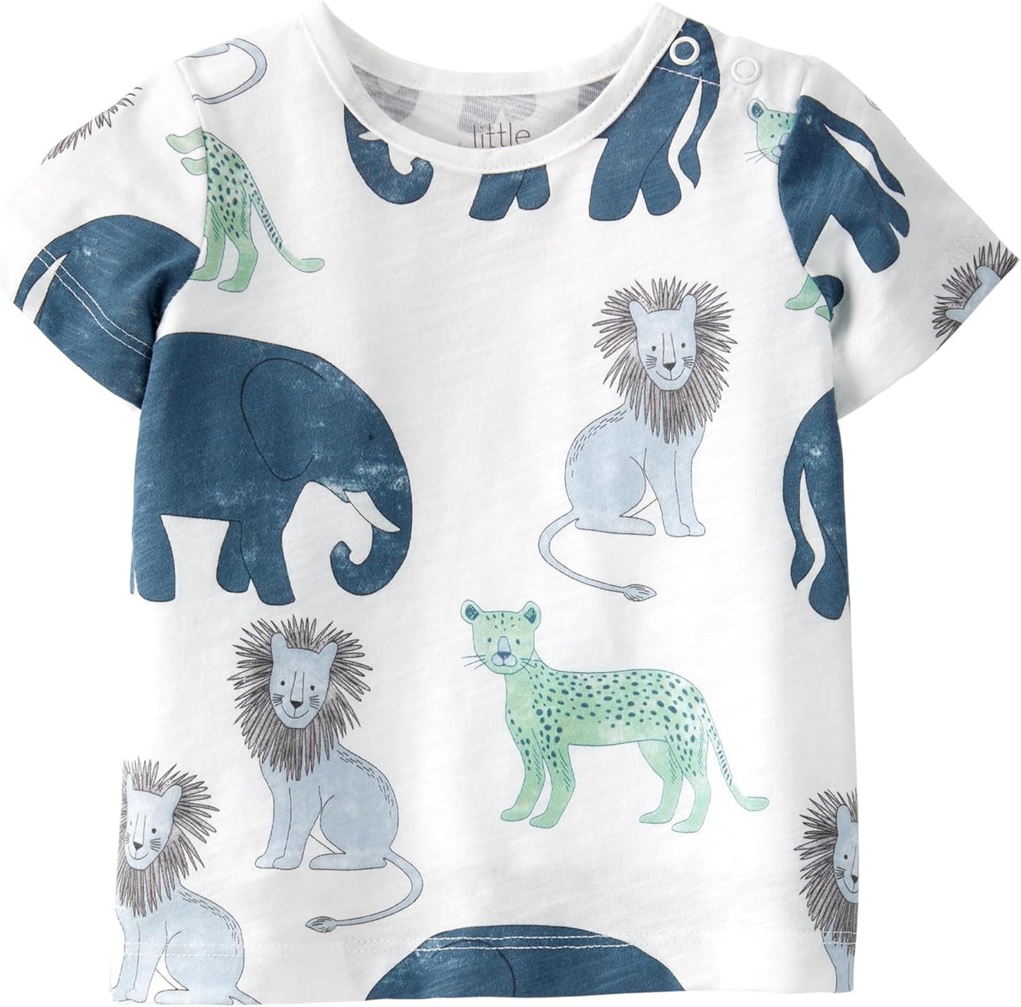 little planet by carter's unisex-baby 2-piece Organic Cotton Shortall Set, Green, 3M