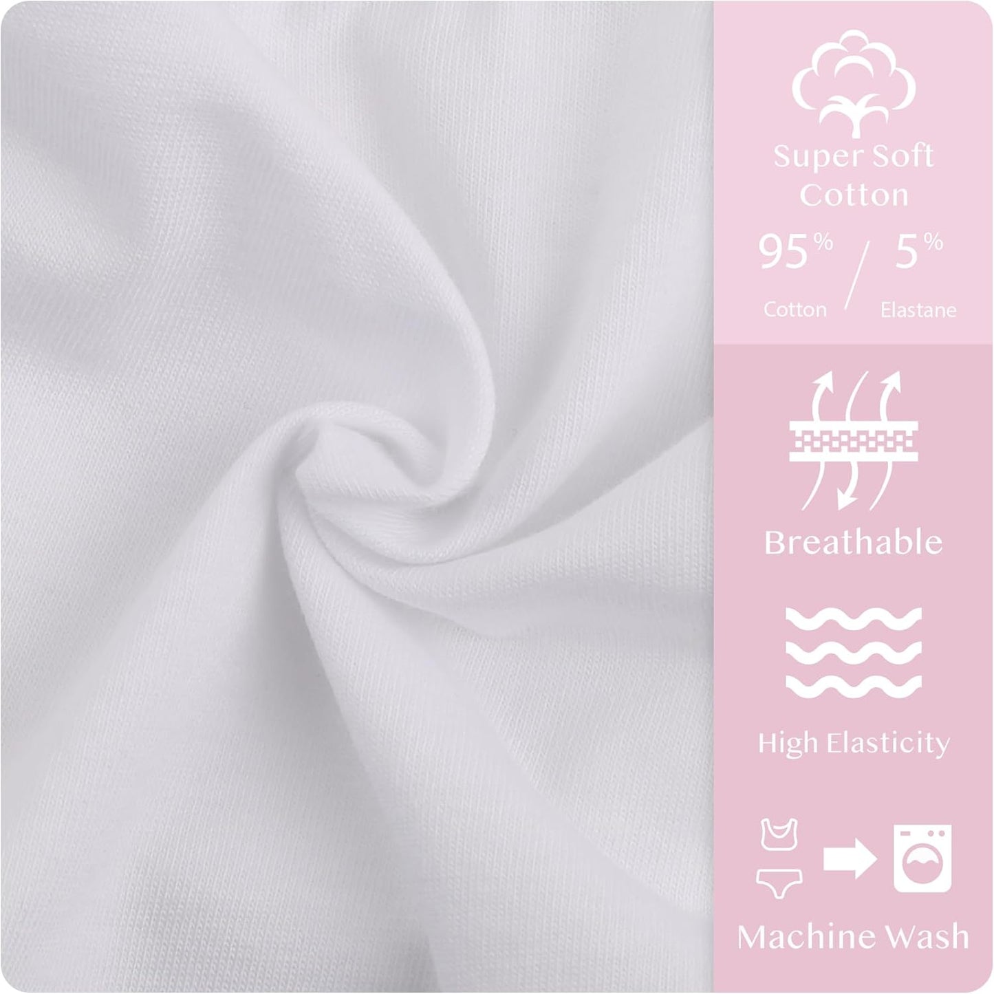 Donella Girls' Soft Cotton Underwear - Kids Bikini Brief Panties for Girls and Toddlers 5-Pack, Age: 2-15