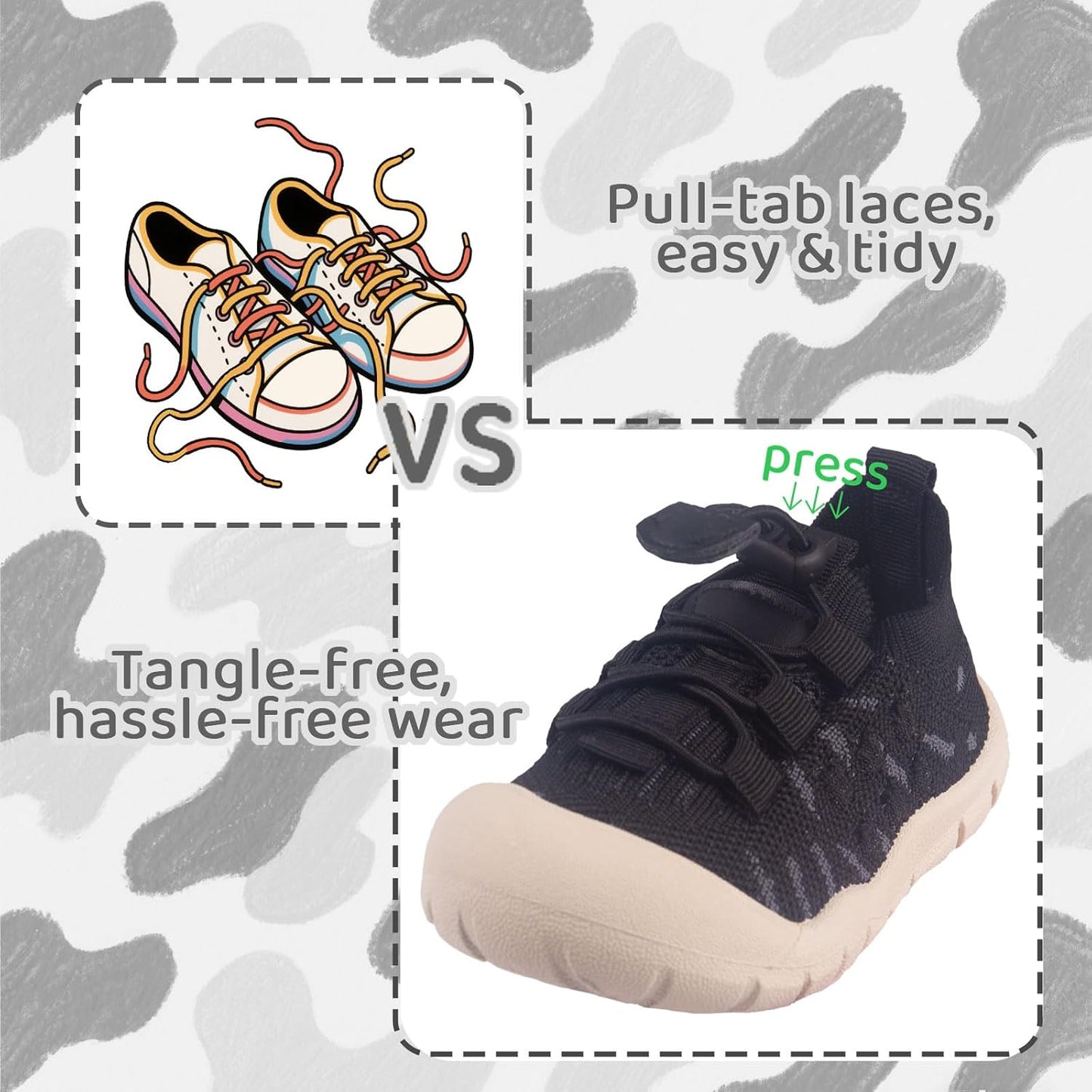 Baby First-Walking Shoes 1-4 Years Kid Shoes Trainers Toddler Infant Boys Girls Soft Sole Non Slip Cotton Canvas Mesh Breathable Lightweight TPR Material Slip-on Sneakers Outdoor