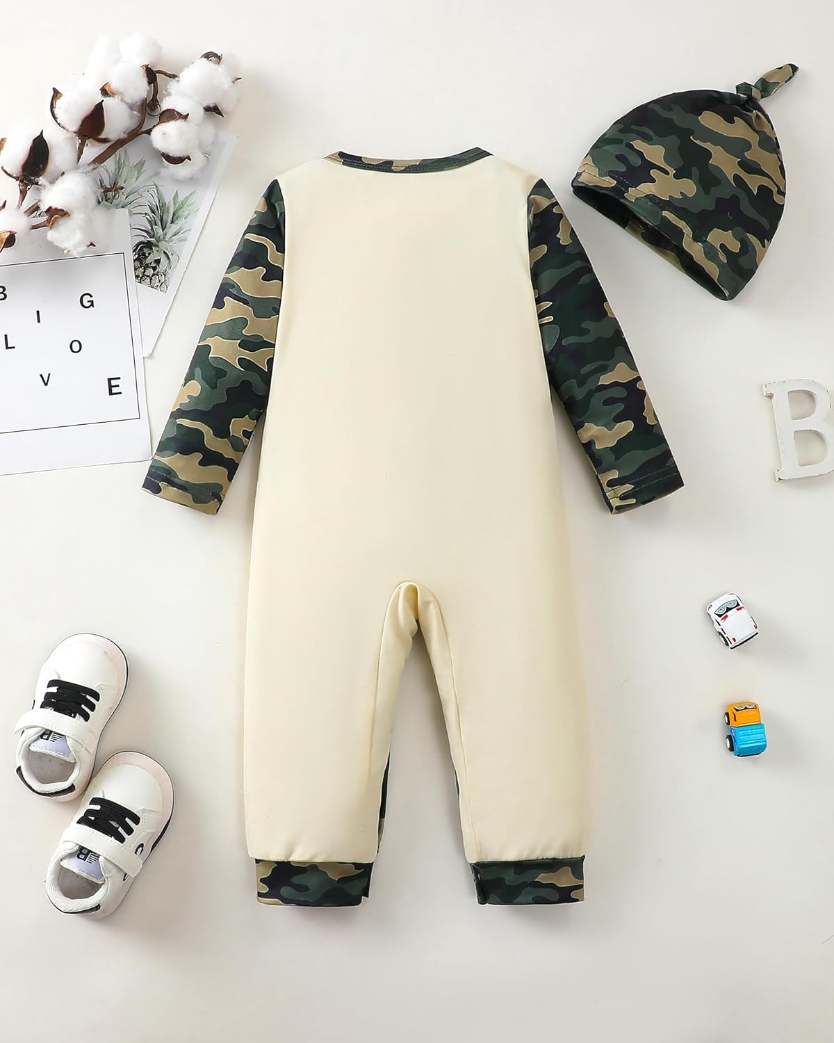 NZRVAWS Baby Boy Clothes Preemie Infant Boy Bear Outfits Jumpsuit Bodysuit Letter Print Romper