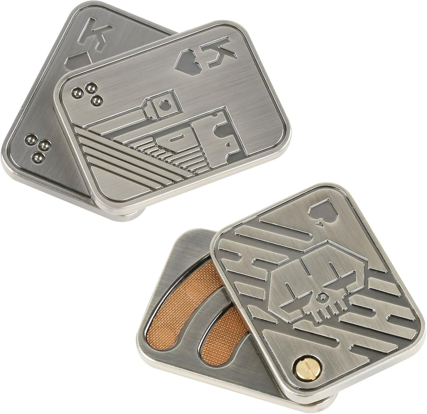 2 Pack Fidget Toys Adults Magnetic Fidget Slider Metal Fidget Toys Magnetic Fidget Slider Toys EDC Fidget Toys for Adults Anxiety Stress Relief Office Desk Toys(Metal Poker K+A)