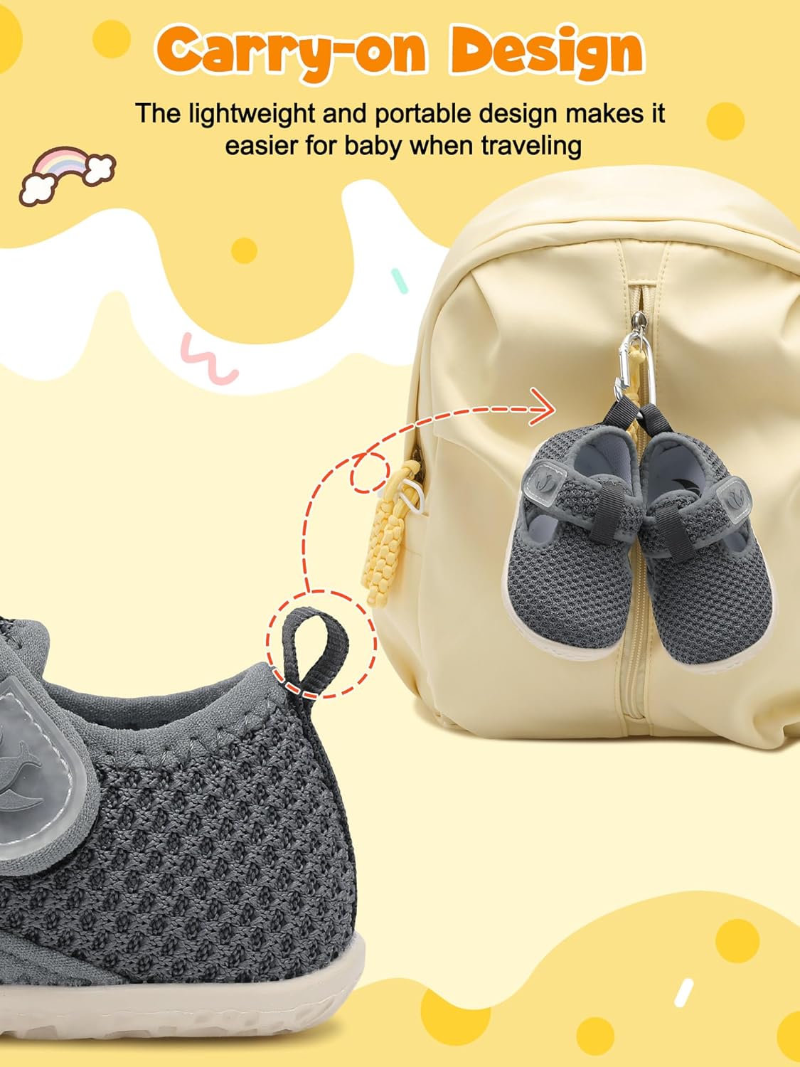 FEETCITY Barefoot Baby Shoes Girls Boys Walking Shoes Infant Sneakers Lightweight Flexible Newborn Dress School Shoe