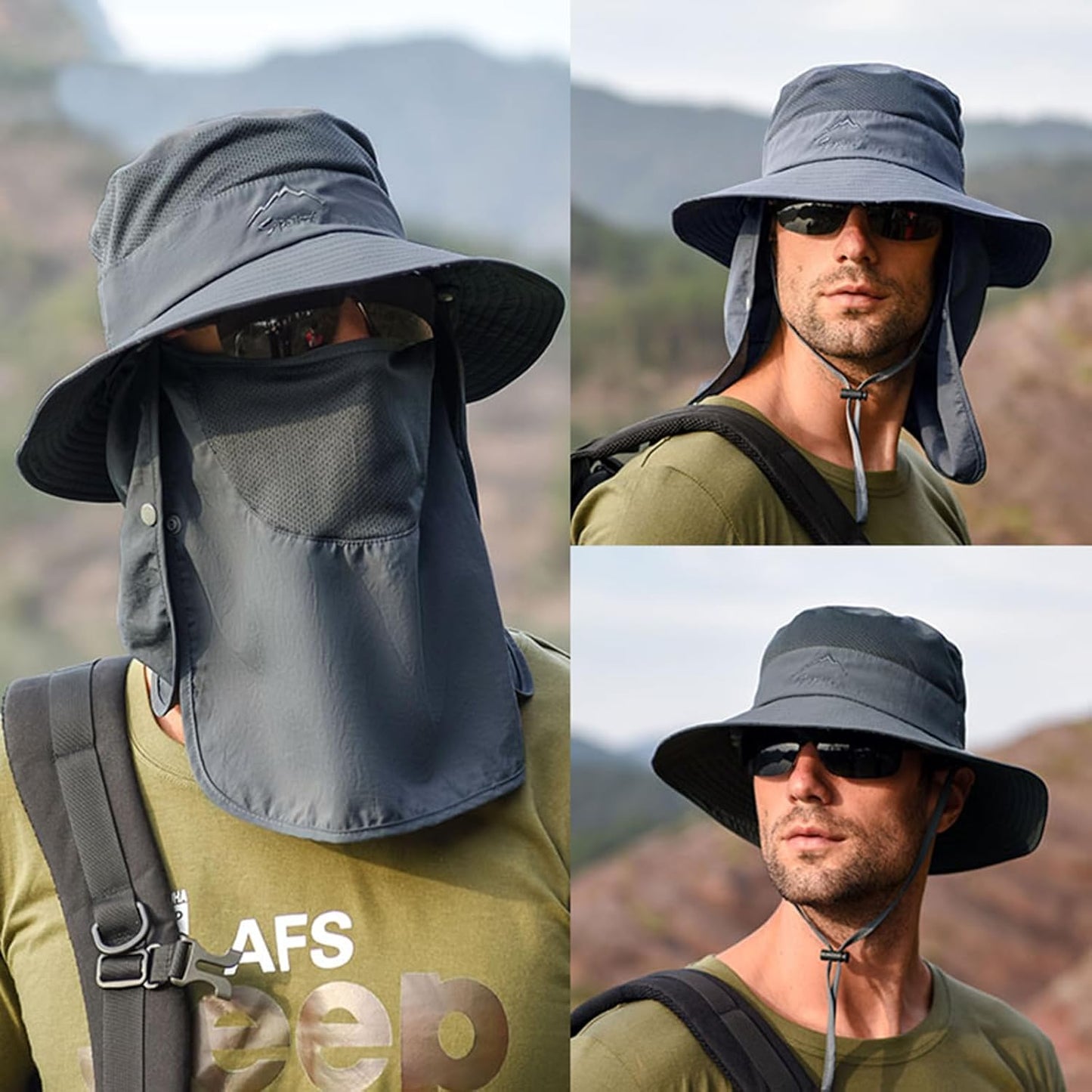 Sun Hats for Men Women Fishing Hat UPF 50+ Breathable Wide Brim Summer UV Protection Hat