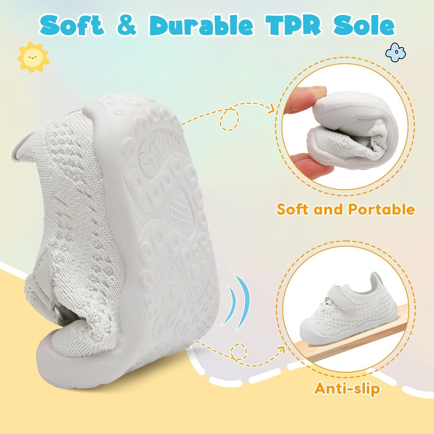 LeIsfIt Baby Shoes Girls Boys First Walking Shoes Infant Sneakers Crib Shoes Lightweight Non-Slip Shoes