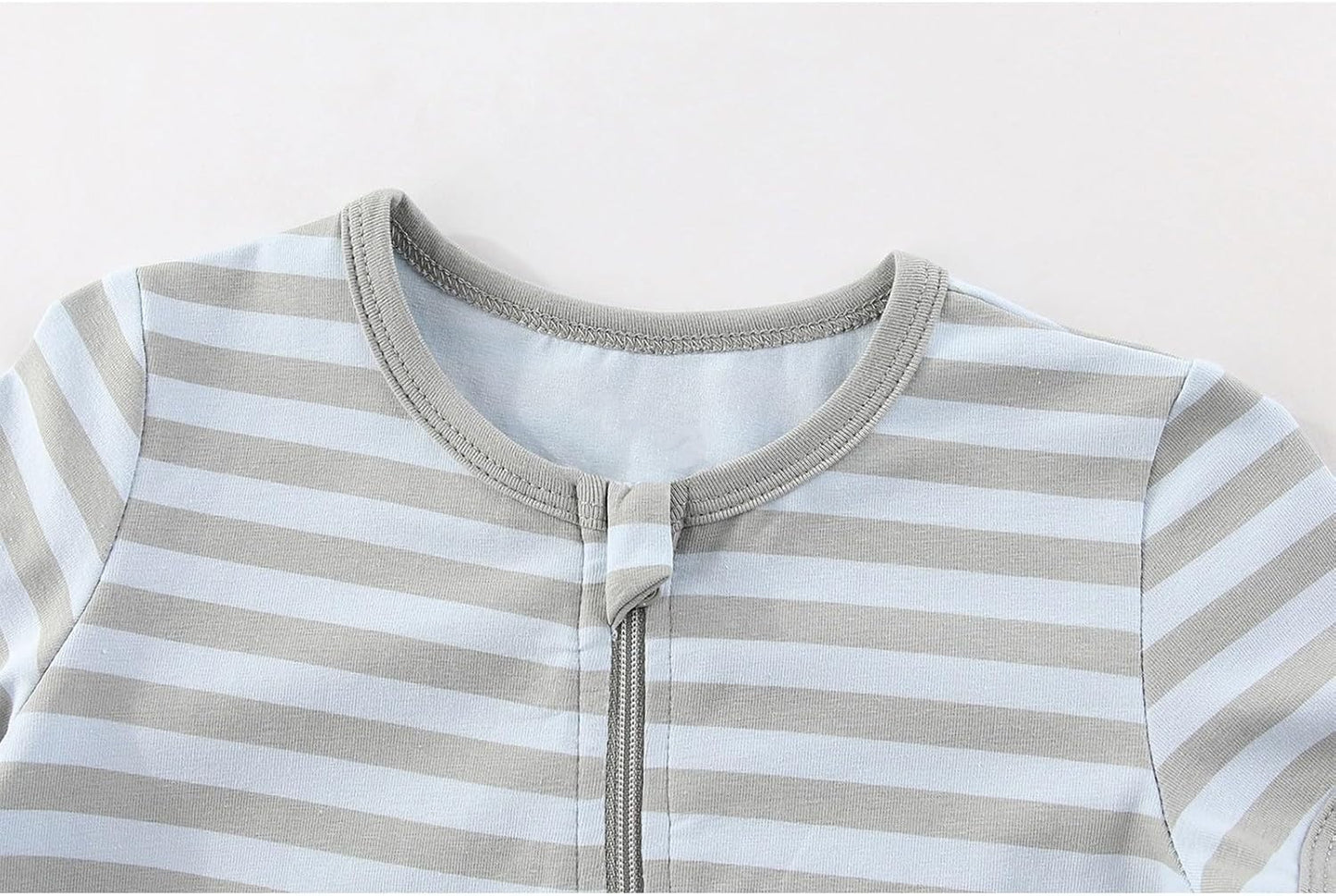 2 Pack Unisex Baby Short Sleeve Rompers 2 Way Zipper New Born One-Piece Jumpsuits 0-24Months Infant Outfits