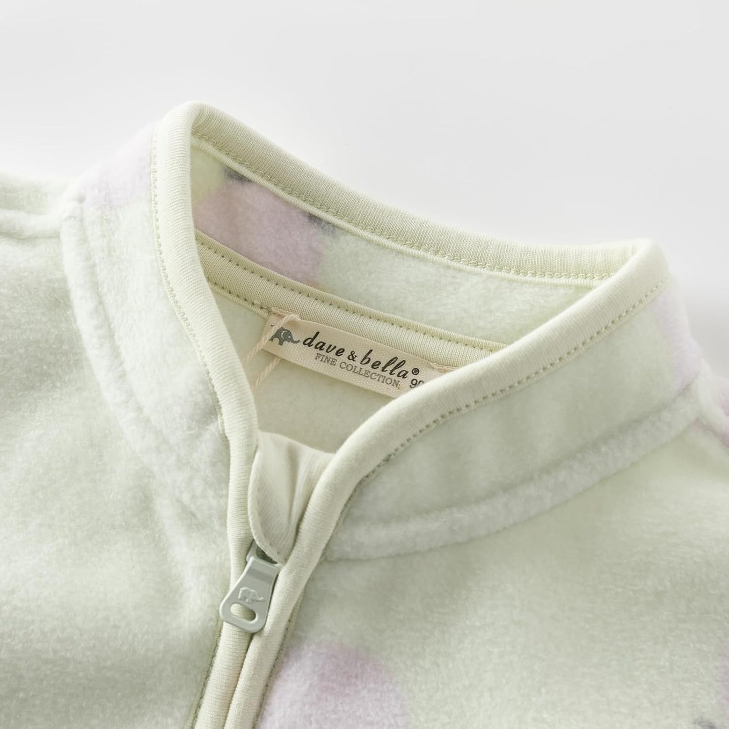 DAVE & BELLA Kids Printed Polar Fleece Jacket Toddler Baby Boys Girls Zip Up Long Sleeve Spring Fall Warm Outerwear Coat