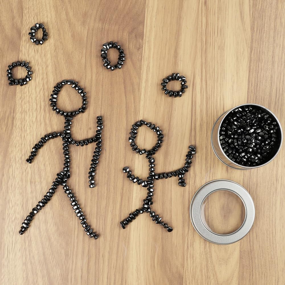 Magnetic Balls, Ferrite Putty, Over 550 PCS Ferrite Magnetic Putty Sensory Toys, Fidget Toys for Adults, Desk Magnetic Beads Desk Toys for Office Stress/Anxiety Relief with Box (Black)
