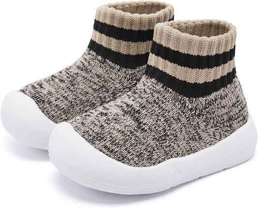 Eashi Baby Boy Girl Non-Skid Indoor Infant Walking Shoes Breathable Warm Elastic Sock Shoes with Memory Sole Protect Toes Outdoor Sneakers