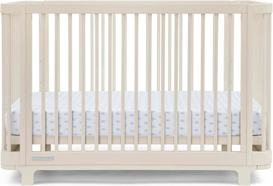 Delta Children Nest 4-in-1 Convertible Crib - Greenguard Gold Certified, Soft Beige