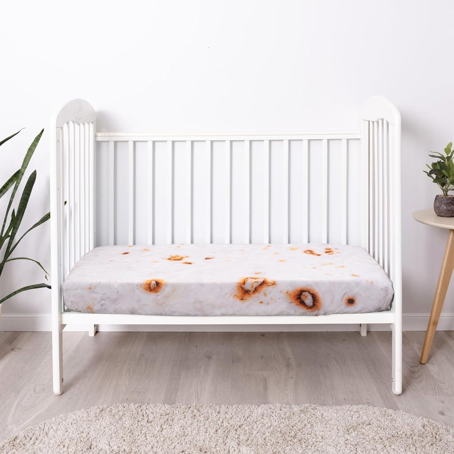 UOMNY Crib Sheet, Burritos Tortilla Crib Sheets Baby Sheet for Standard Crib and Toddler Mattresses Nursery Bedding Sheet Crib Mattress Sheets for Boys and Girls 1 Pack Toddler Sheet