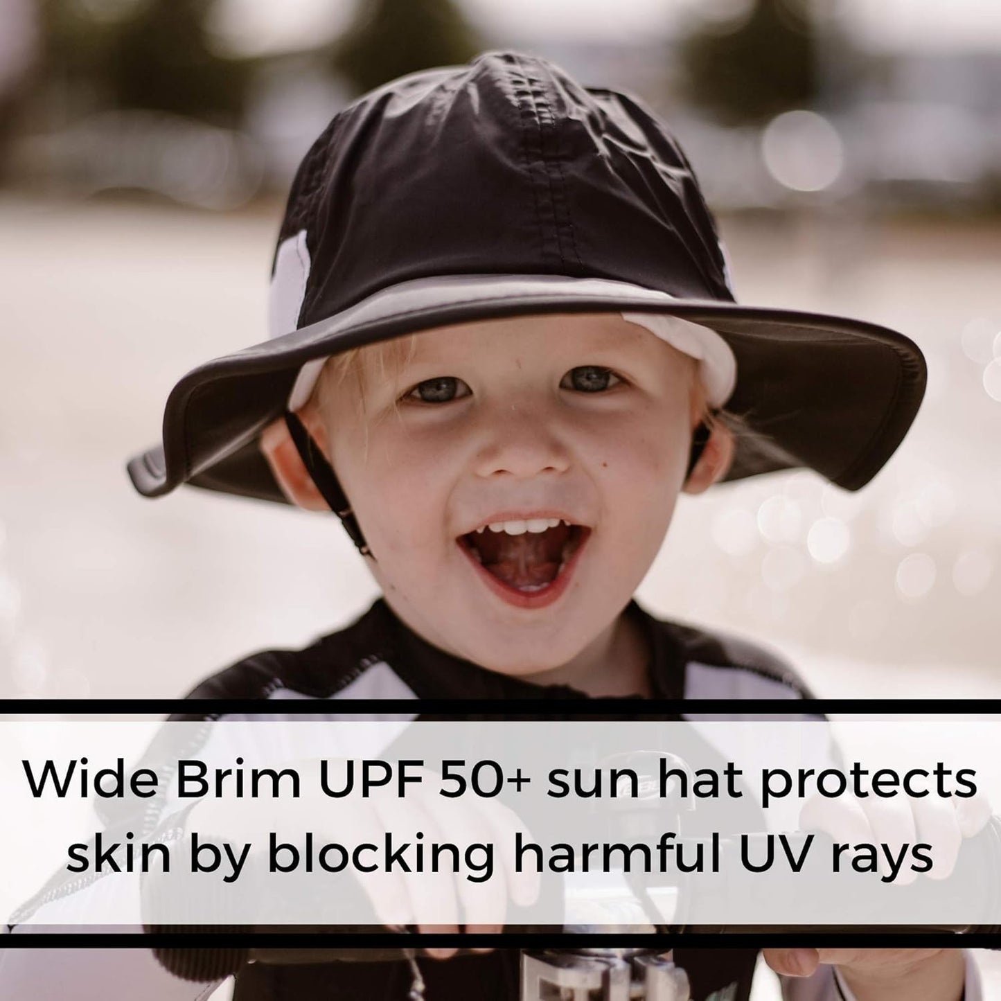 SwimZip Wide Brim Sun Hat | UPF 50+ Protection for Baby, Toddler, and Kids
