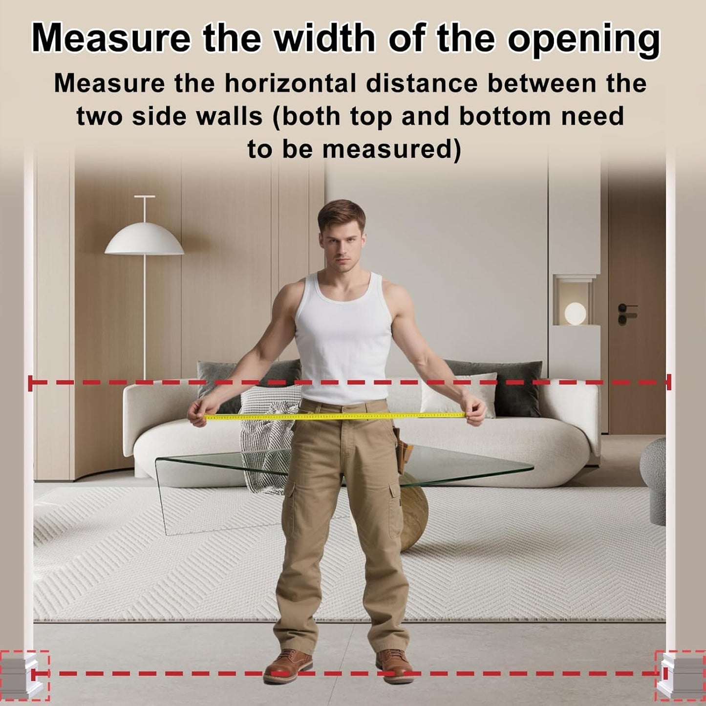 WAOWAO Baby Gate 52.76-62.2" Extra Wide Pressure Mounted Walk Through Swing Auto Close Safety Black Metal Toddler Kids Child Dog Pet Puppy for Stairs,Doorways,Kitchen