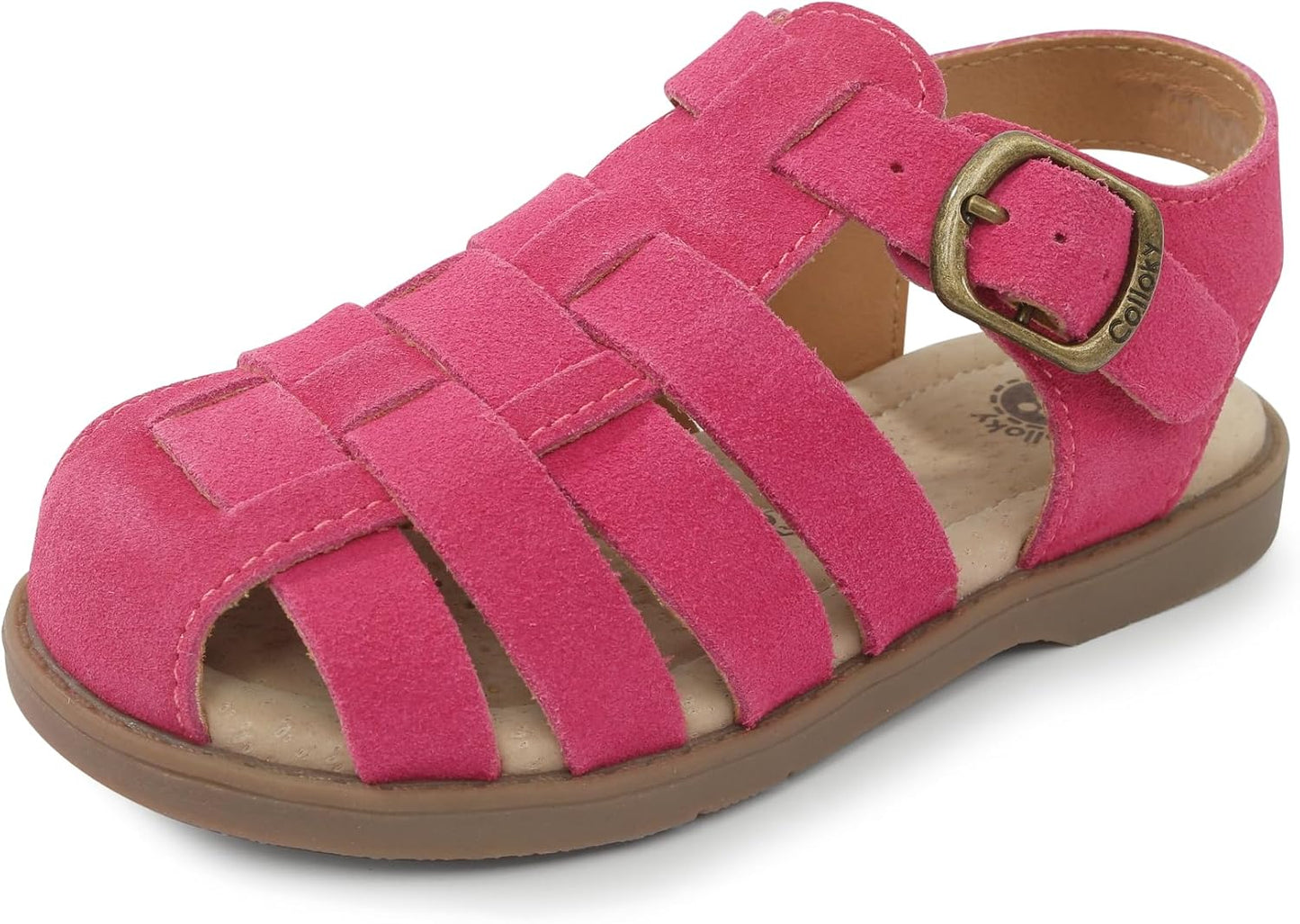 Toddler Girls Fisherman Buckle Sandals - Comfortable Summer Sandals with Closed Toe & Adjustable Strap for Daily Wear & Outdoor Play