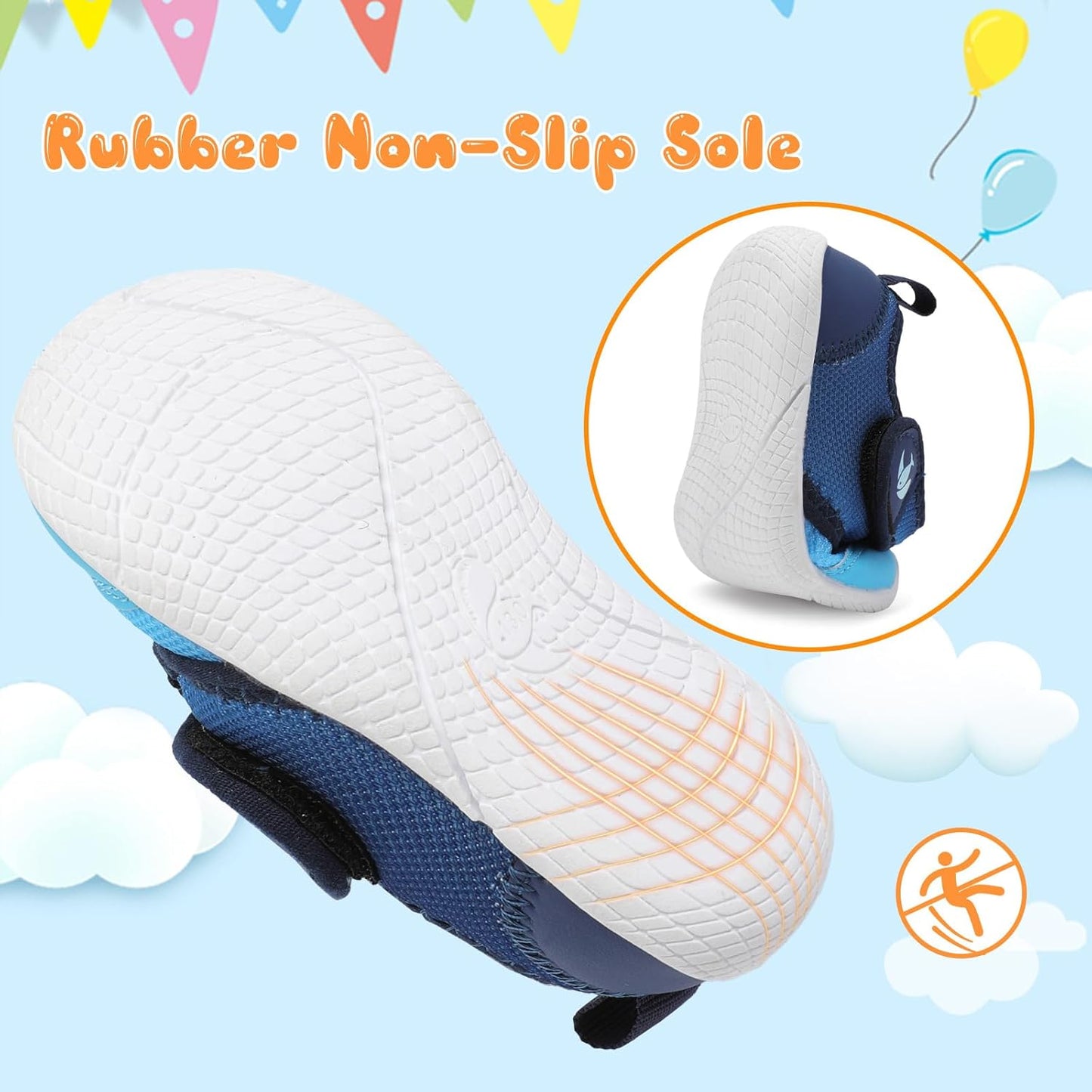 FEETCITY Baby First Walking Shoes Boys Girls Infant Sneakers Crib Shoes Breathable Lightweight Slip On Shoes